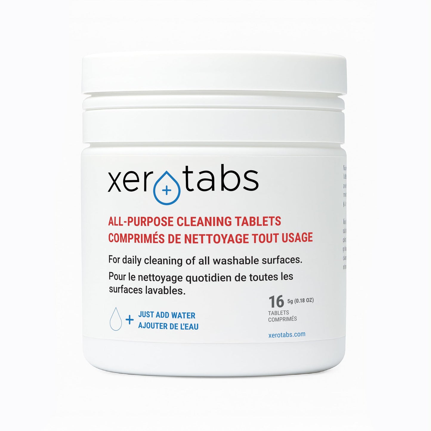 Xerotabs All Purpose Cleaning Tablets – Eco-Friendly, EU Ecolabel Certified Multi-Surface Cleaner for Commercial & Industrial Use (16 × 5g Tablets)