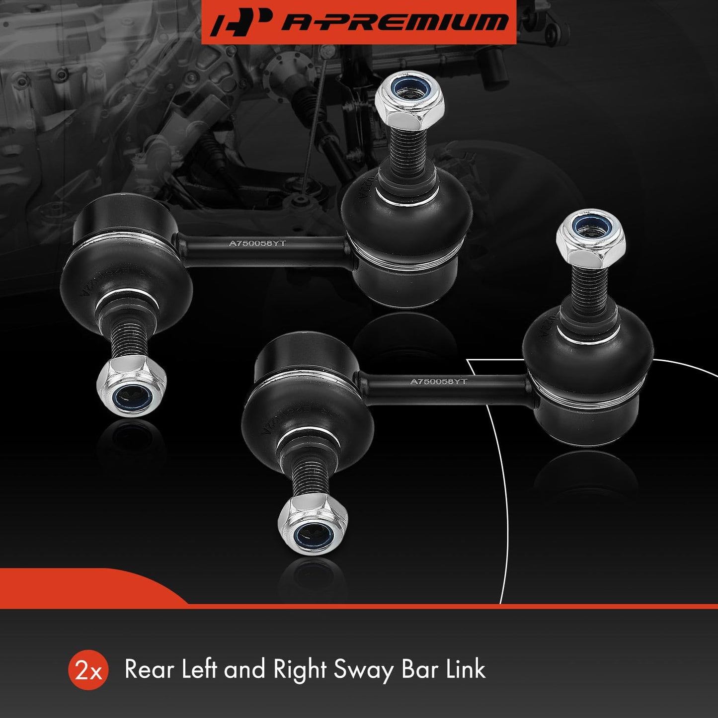 A-Premium 2 x Rear Sway Bar Links Stabilizer Bar Links, Compatible with Jeep & Chrysler & Dodge & Mitsubishi - Compass Patriot 200 Sebring Avenger Caliber Outlander (Sport) Lancer Eclipse Cross RVR