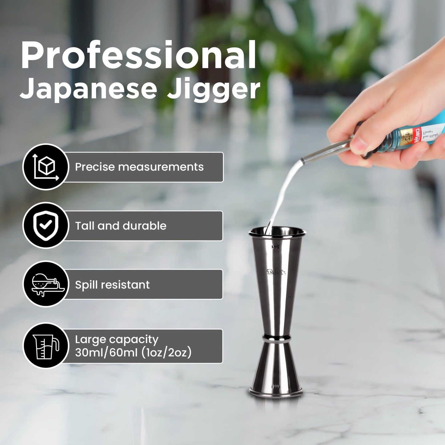 TEAVAS Mixology Bartender Kit with Japanese Jigger & Stand - 13 Piece Stainless Steel Cocktail Making Set -Boston Shaker, Strainer, Mixer, Spoon, Muddler - Anniversary & Birthday Gifts Friends Family