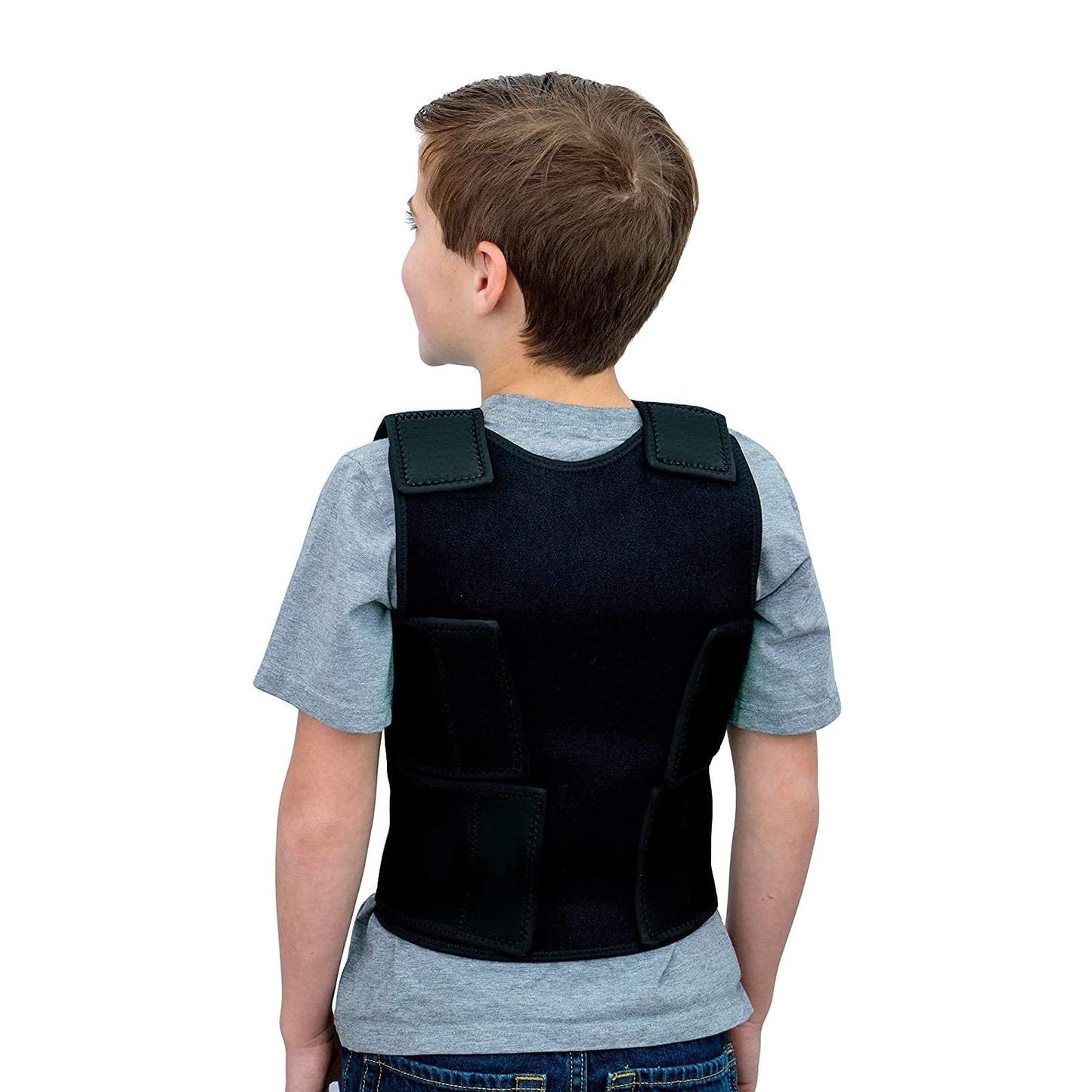 Sensory Compression Vest Sensory Processing Disorder Vest Deep Pressure Comfort for Autism Hyperactivity Mood Processing Disorders (Medium 17” x 30”)