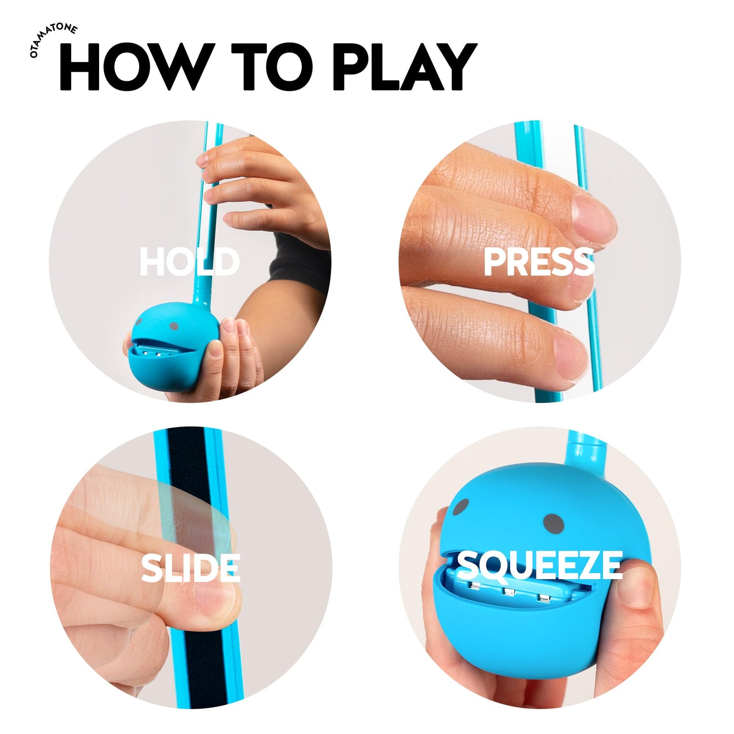 Otamatone Blue [English Manual] Portable Electronic Musical Instrument Synthesizer with Music Practice Sheet Gift for Kids and Adults Beginners