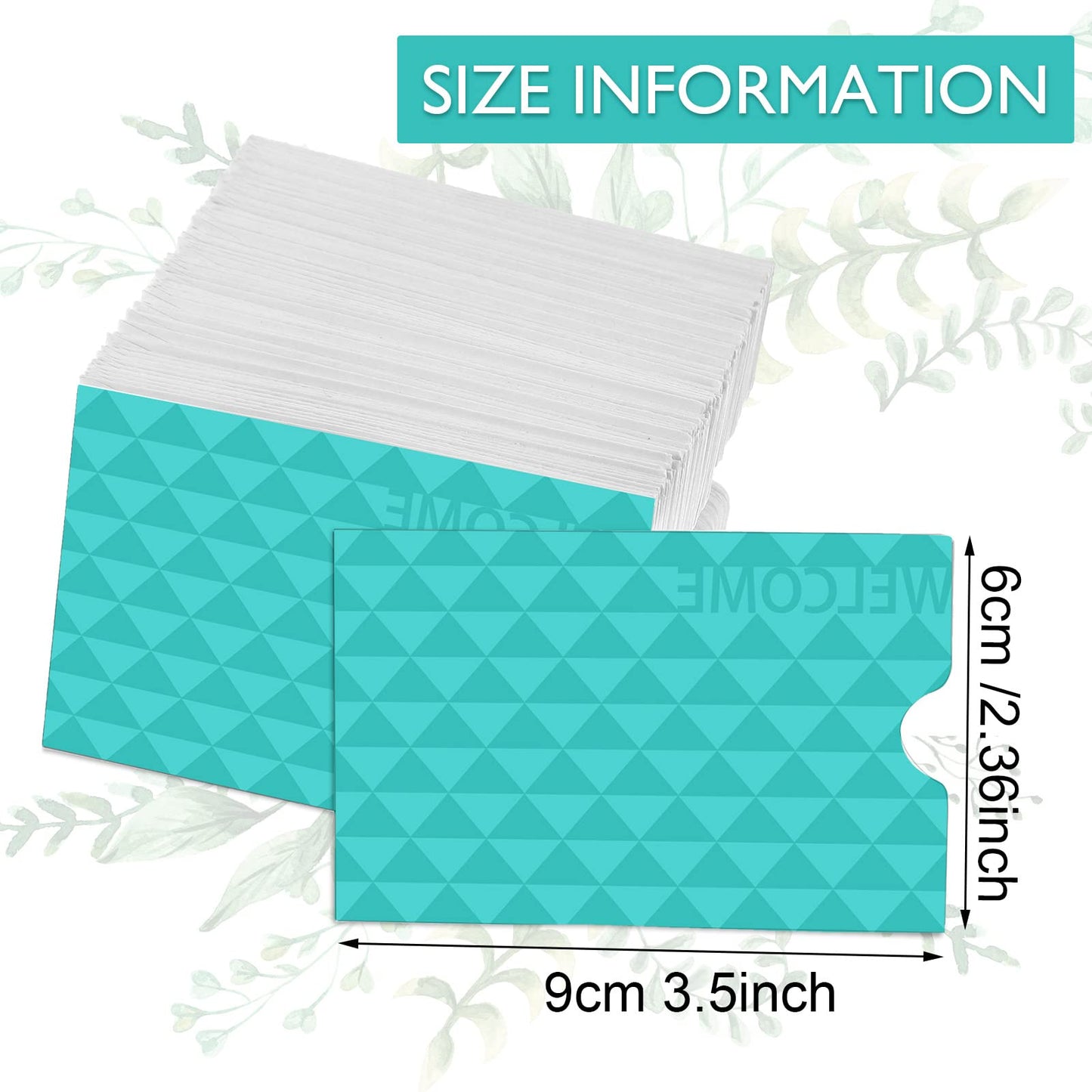 Jutom 1000 Pcs Key Card Envelopes Hotel Key Card Holder Sleeves Enjoy Your Stay Welcome Gift Envelope Sleeve Bulk for Guest Room Access & Business Hotel Business Office, 2.4 x 3.5 Inch(Fresh Style)