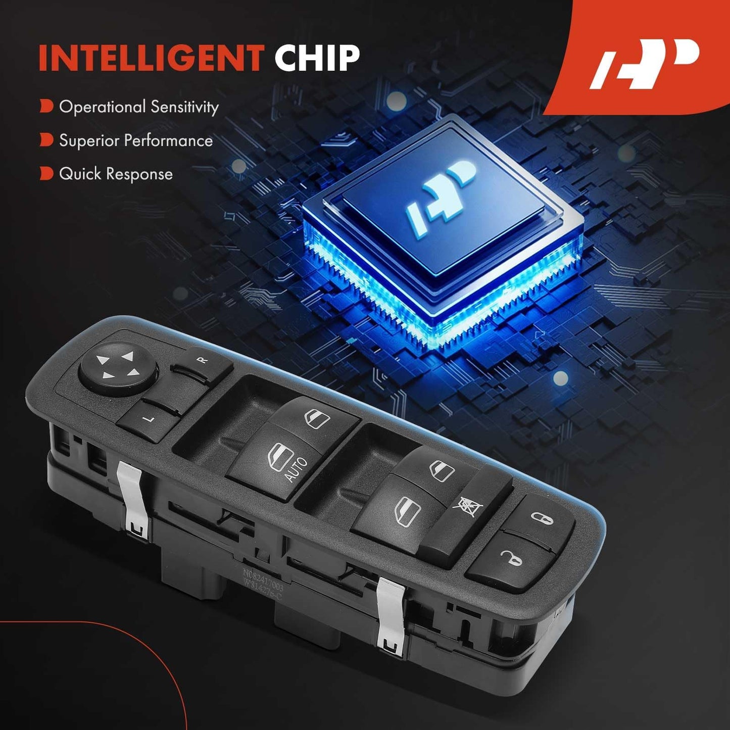 A-Premium Master Power Window Switch Compatible with Dodge Journey 2011-2016, 8+13 Pins, With Driver Auto Up/Down, Front Left Driver Side