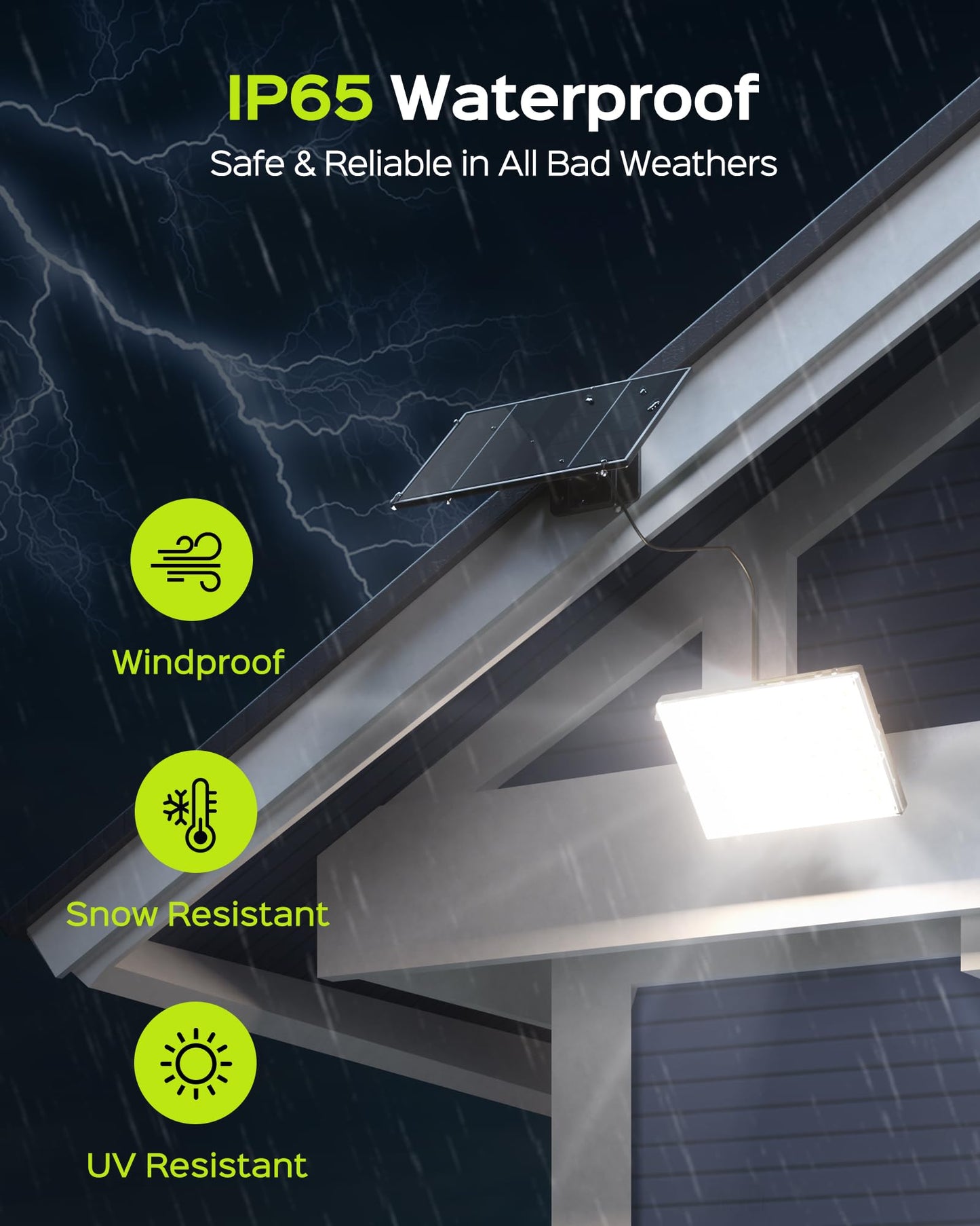 JACKYLED Motion Sensor Solar Lights Outdoor with 113 Bright LEDs, Dusk to Dawn Outside Flood Lights with 16ft Cable, Waterproof Solar Powered Security Spot Lights for Garden Barn Porch Garage, 2 Pack