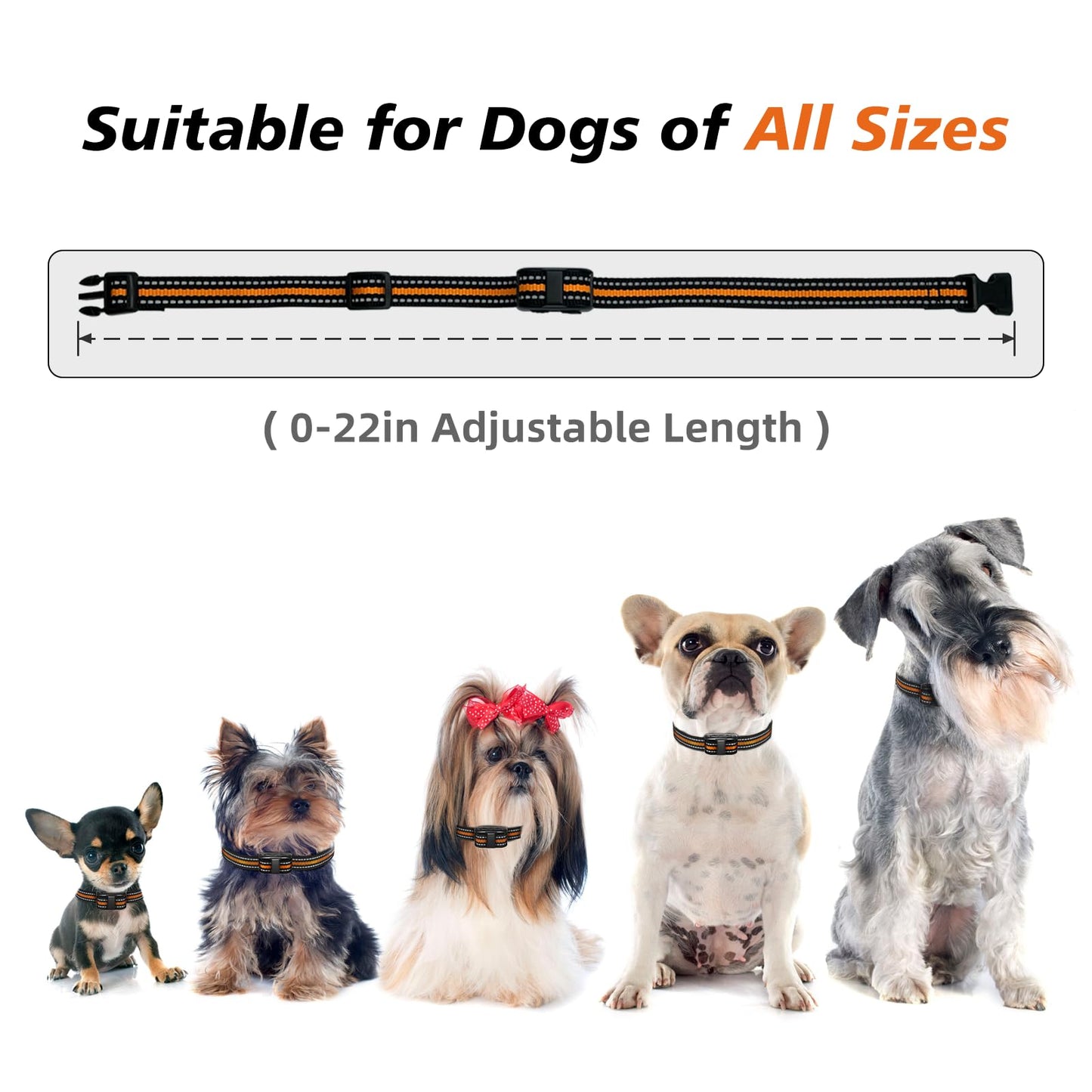 Tiniest Dog Shock Collar, Lightest Dog Training Collar with Remote for Small Dogs 5-15lbs & Medium Large Dogs/Puppies, Waterproof, Rechargeable, 1300ft Range (Orange&Ultra Tiny)