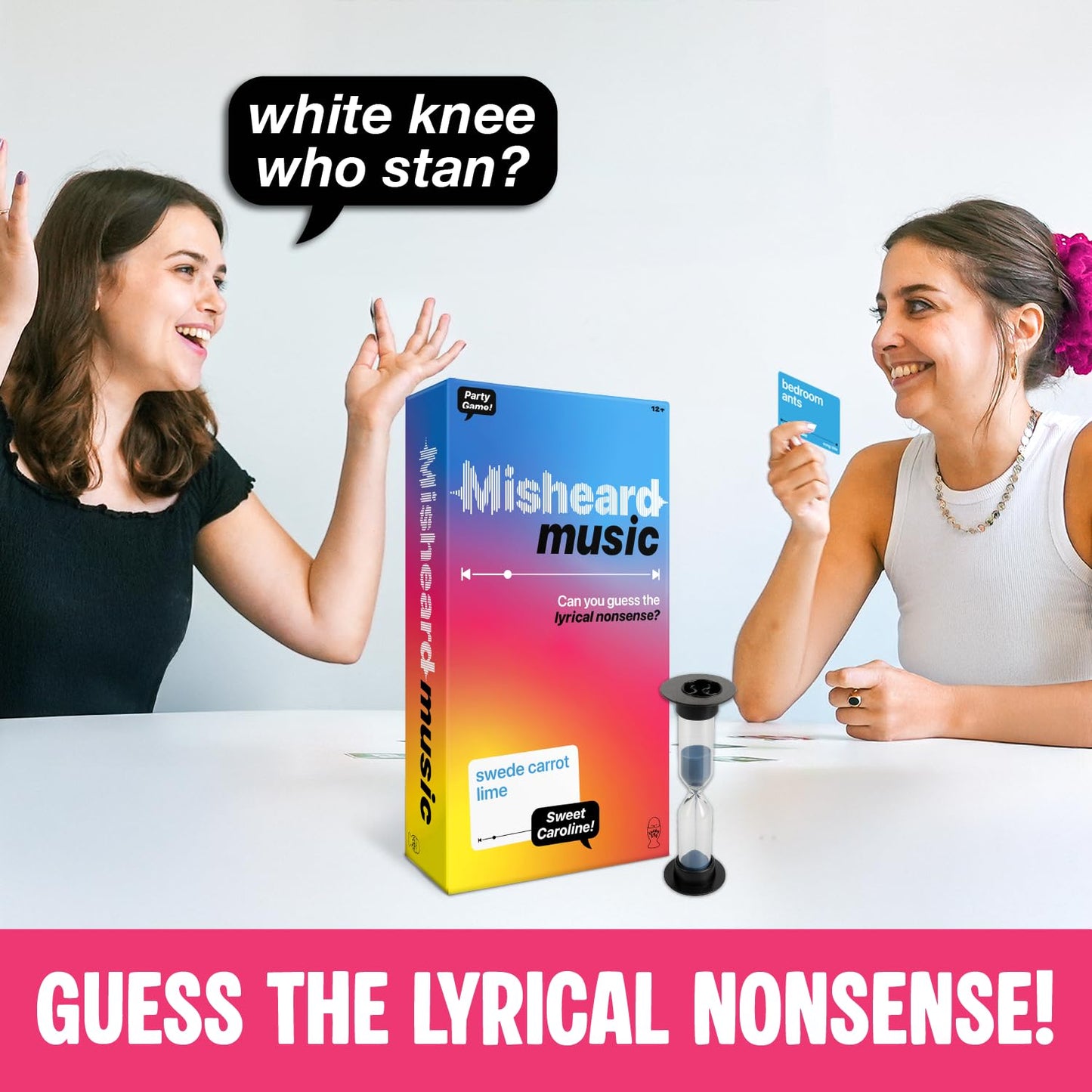 Lucky Egg Misheard Music – Guess The Song or Artist with 500 Lyrical Nonsense Cards – Hilarious Music Games for Adults & Teens – Fun Family Card Games for Karaoke & Party Entertainment