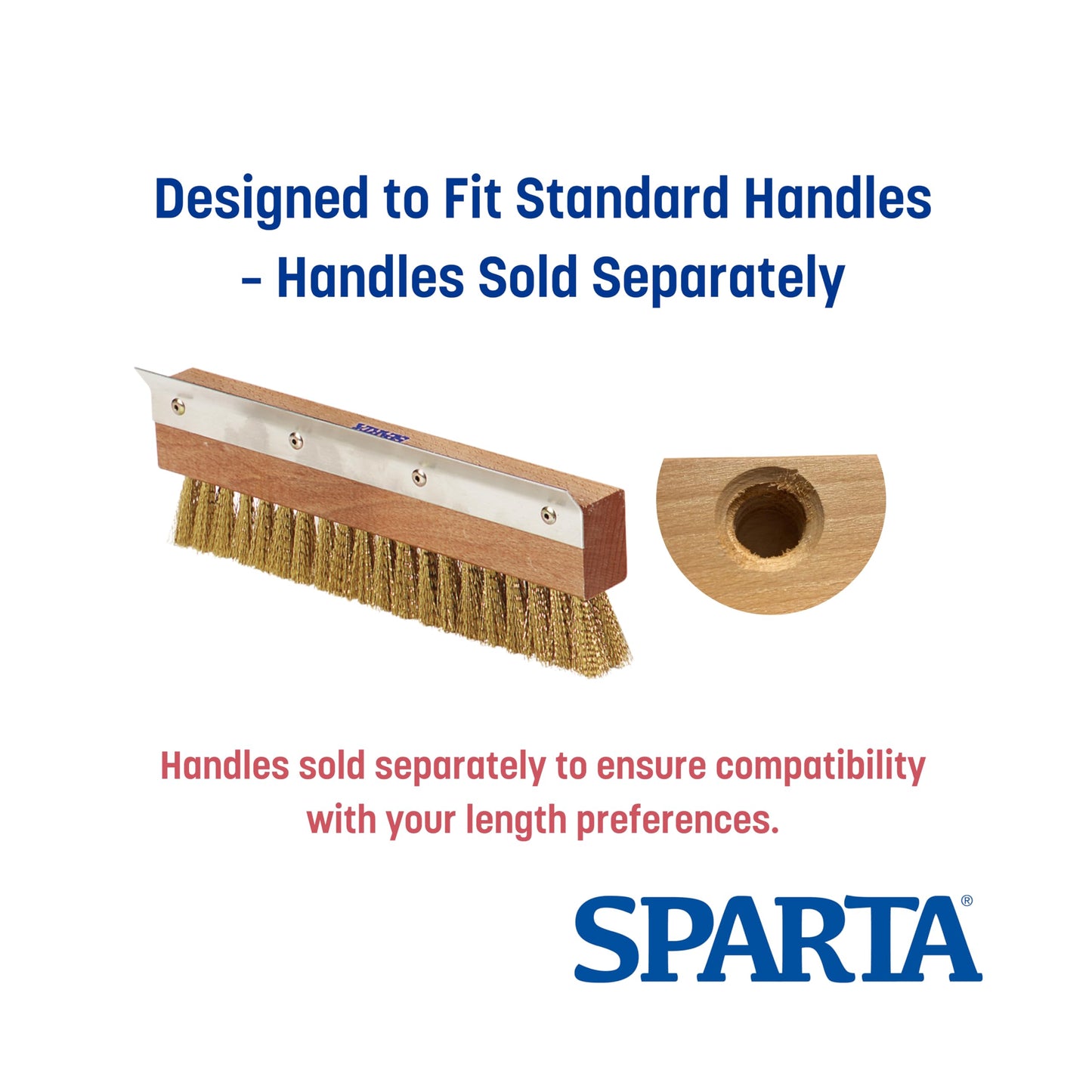 Carlisle FoodService Products Wood Oven Scraper, Oven Brush, 10 Inches, Tan