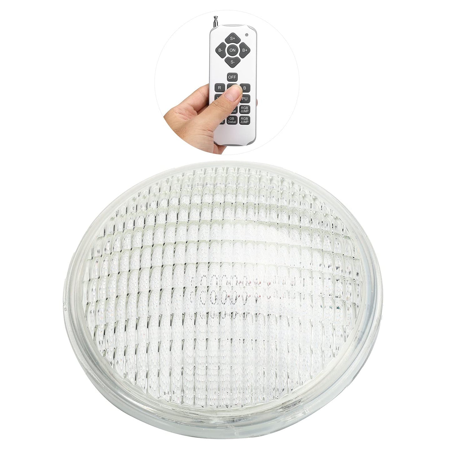 Swimming Pool Light Led Underwater Light Glass Embedded Colorful Lamp Par56 Light Source Diving Light Lighting for Pool Lighting Pool Light Replacement Lighting Products (18W)