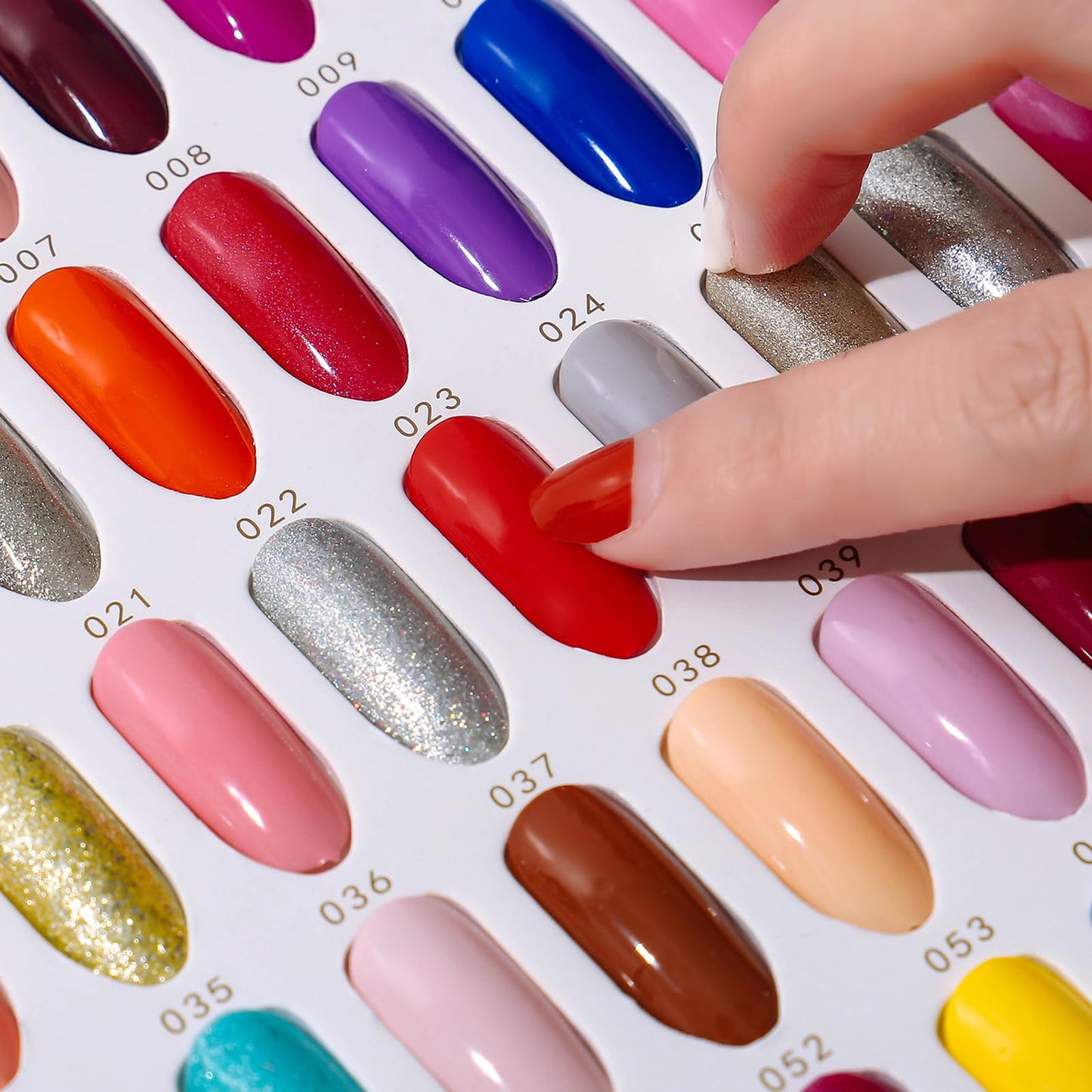 Acycoin2A 308 Nail Colors Chart Nail Gel Polish Dip Powder Display Card Book Nail Salon Art Booklet with 360 False Nail Tips and Number Sticker Label