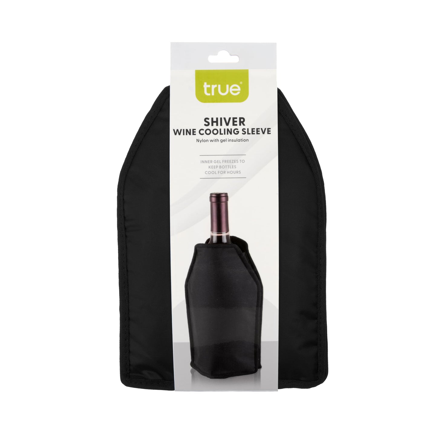 True Fabrications 5079 Shiver: Wine Cooling Sleeve, Black