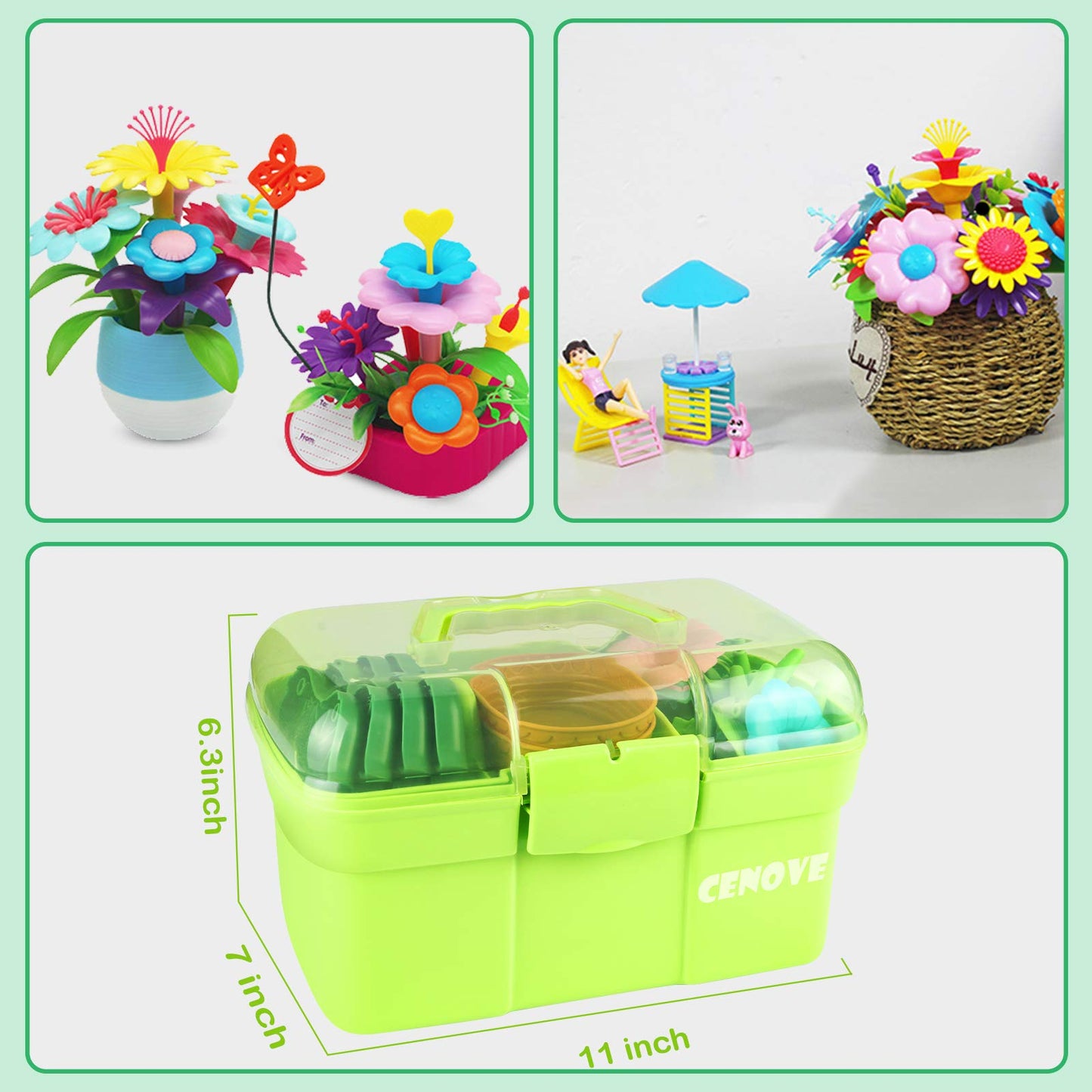 Birthday Toys for 3-6 Years Old Boys Girls,Upgrade DIY Building Blocks Stacking,STEM Educational Kids Toys Brain Development Preschool Kindergarten Arts and Crafts Toy(130 PCS)