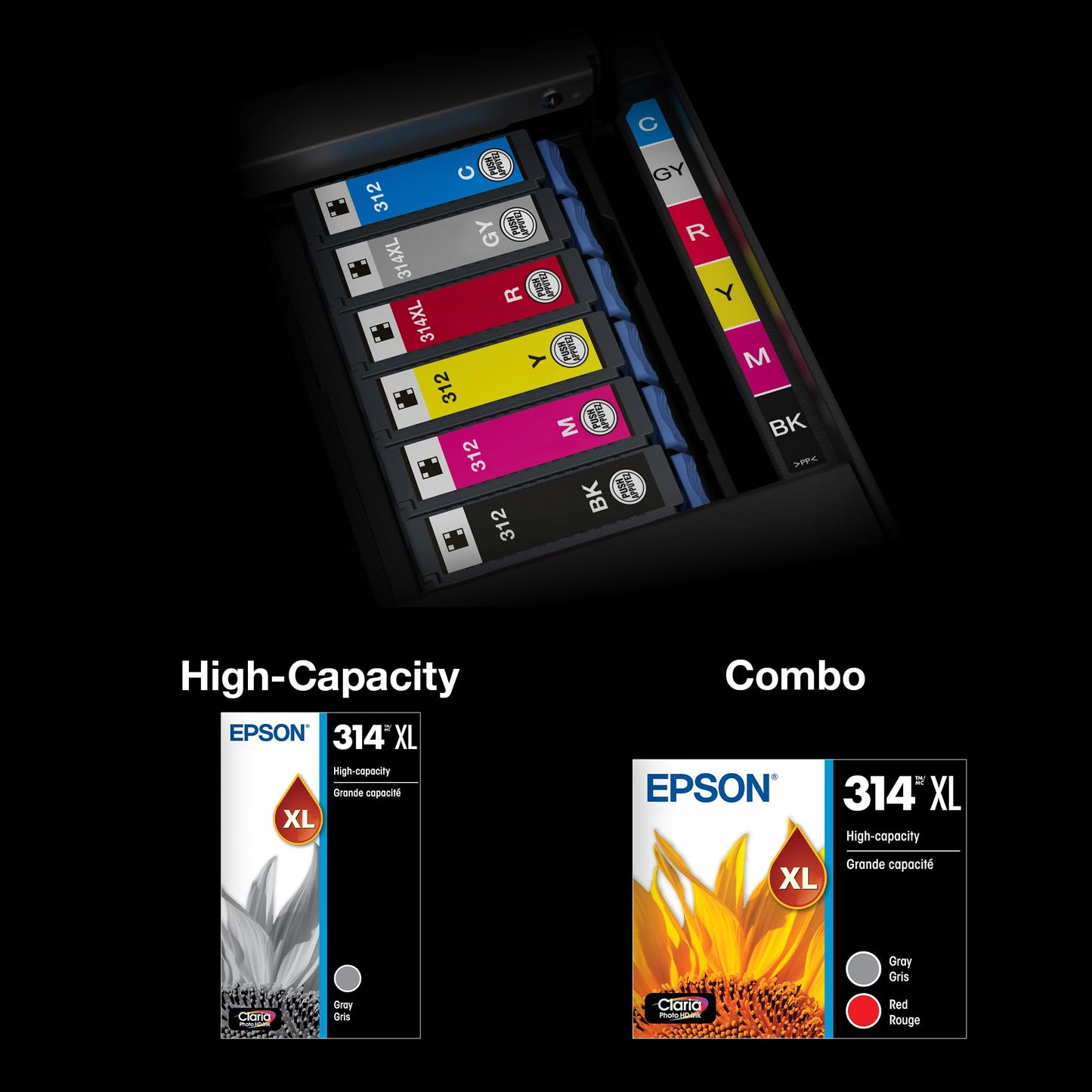 EPSON 314 Claria Photo HD Ink High Capacity Red Cartridge (T314XL820-S) Works with Expression XP-15000