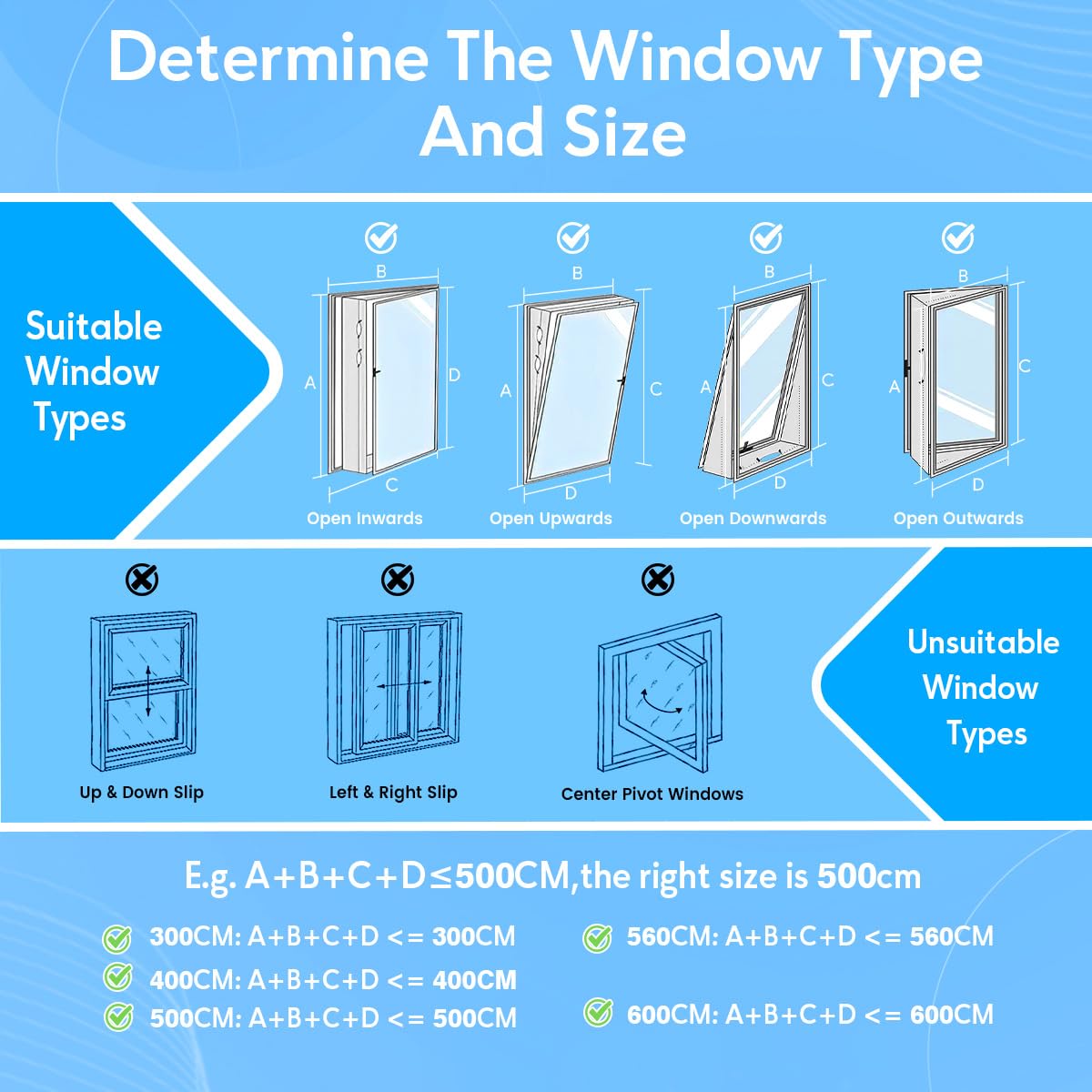 Gruntbear Portable Air Conditioner Window Seal, 500CM (197'') AC Casement Window Seal Kit, Hot Air Stop Air Exchange Guards with Zip and Adhesive Fastener Works with Tumble Dryer, Keep House Cool