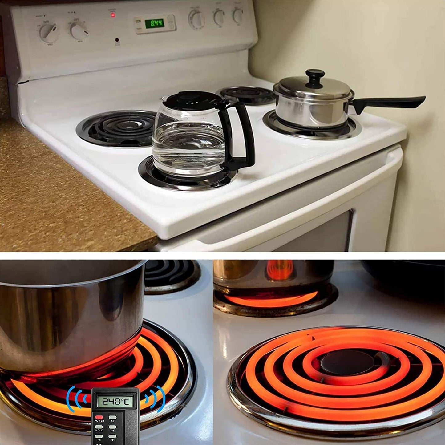 4 Pack MP22YA Electric Range Burner Element Unit Set 4- MP15YA(2) MP21YA(2) for Whirlpool, KitchenAid, Maytag Range Burner,Replacement Part Numbers Include 540331014,484783, TS5W8221,Y04000033