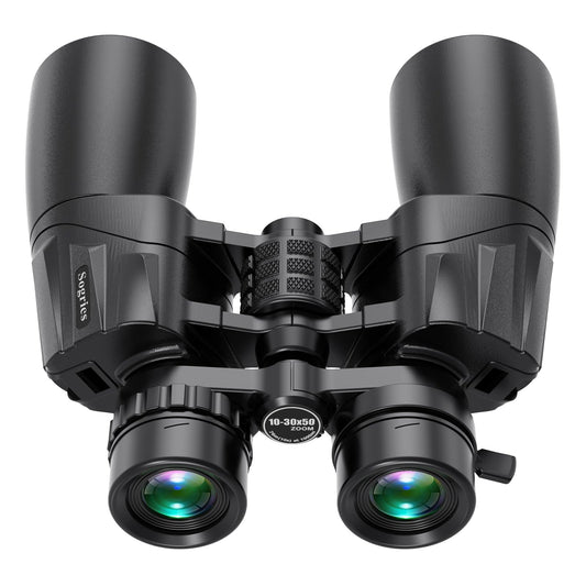 10-30x50 Zoom Binoculars for Adults, High Powered Military Binoculars for Bird Watching Traveling Hunting Concerts with Large View,BAK4,FMC Lens,Clear Low Light Vision at Night