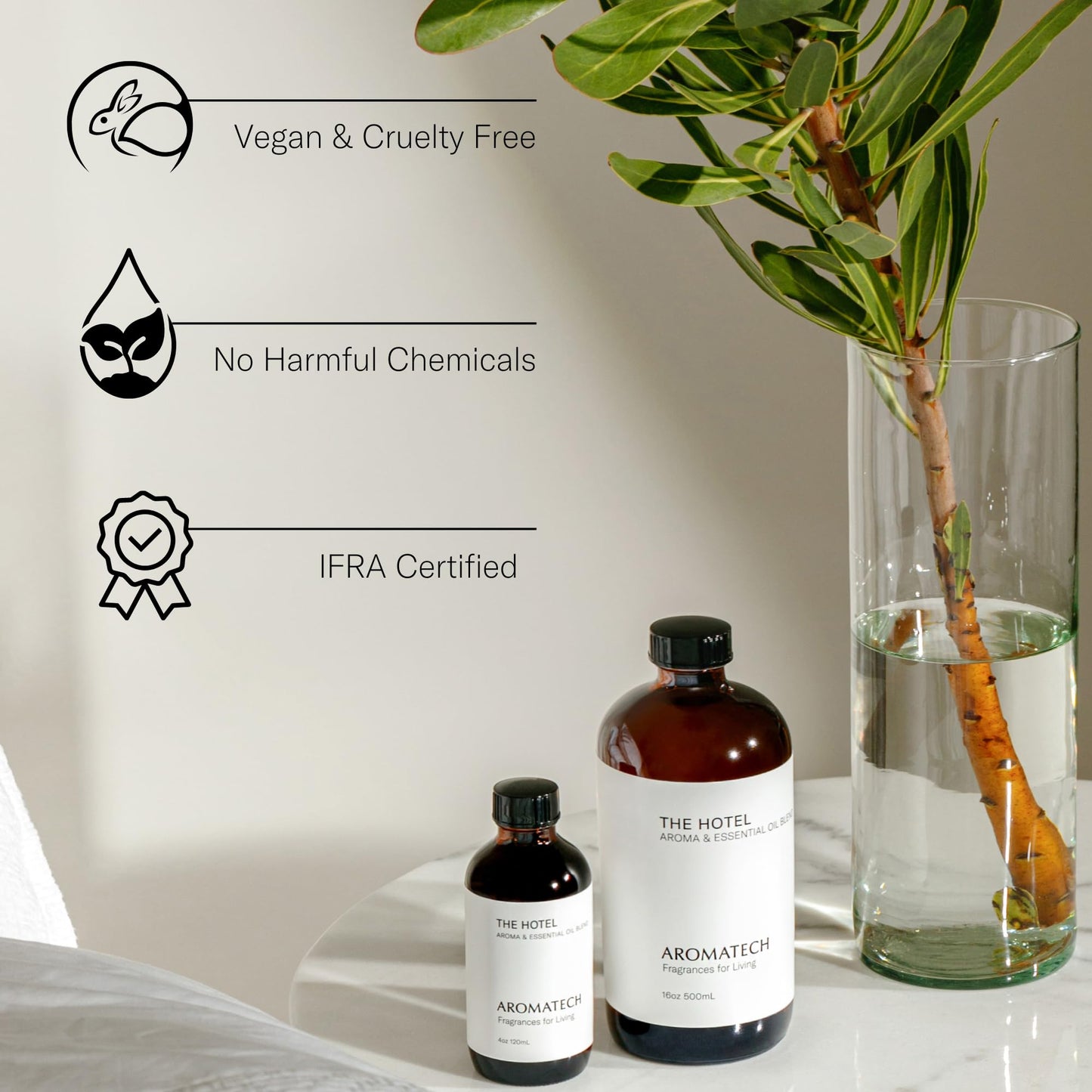 AromaTech The Hotel Premium Aroma Oil – Elevated & Luxurious Home Fragrance with Notes of Lavender, Citrus & Juicy Peach for Scent Diffusers, Cold-Air and UltraSonic Scent Machines – 10 mL