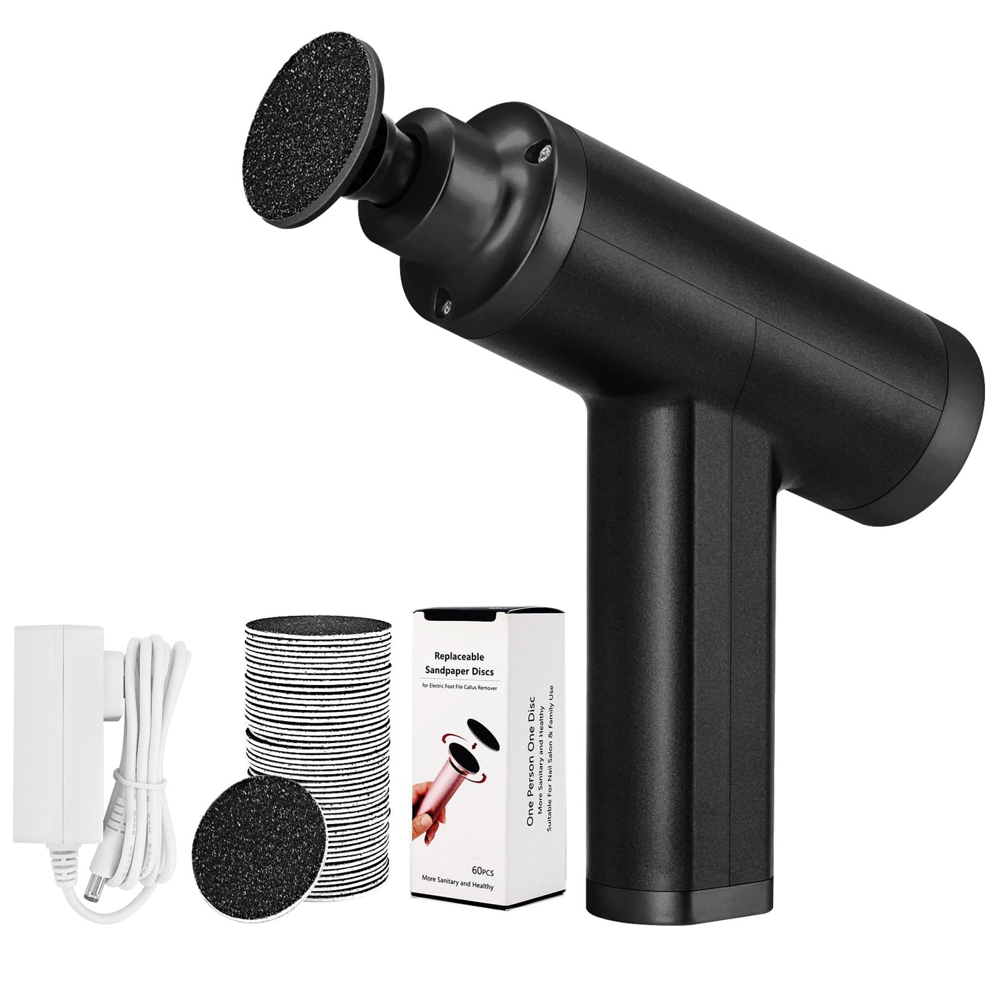 Callus Remover for Feet 4500rpm, Professional Electric Foot Callus Remover Adjustable Speed Foot File Electric Foot Sander Grinder Pedicure Tool Women Men Use (Black)