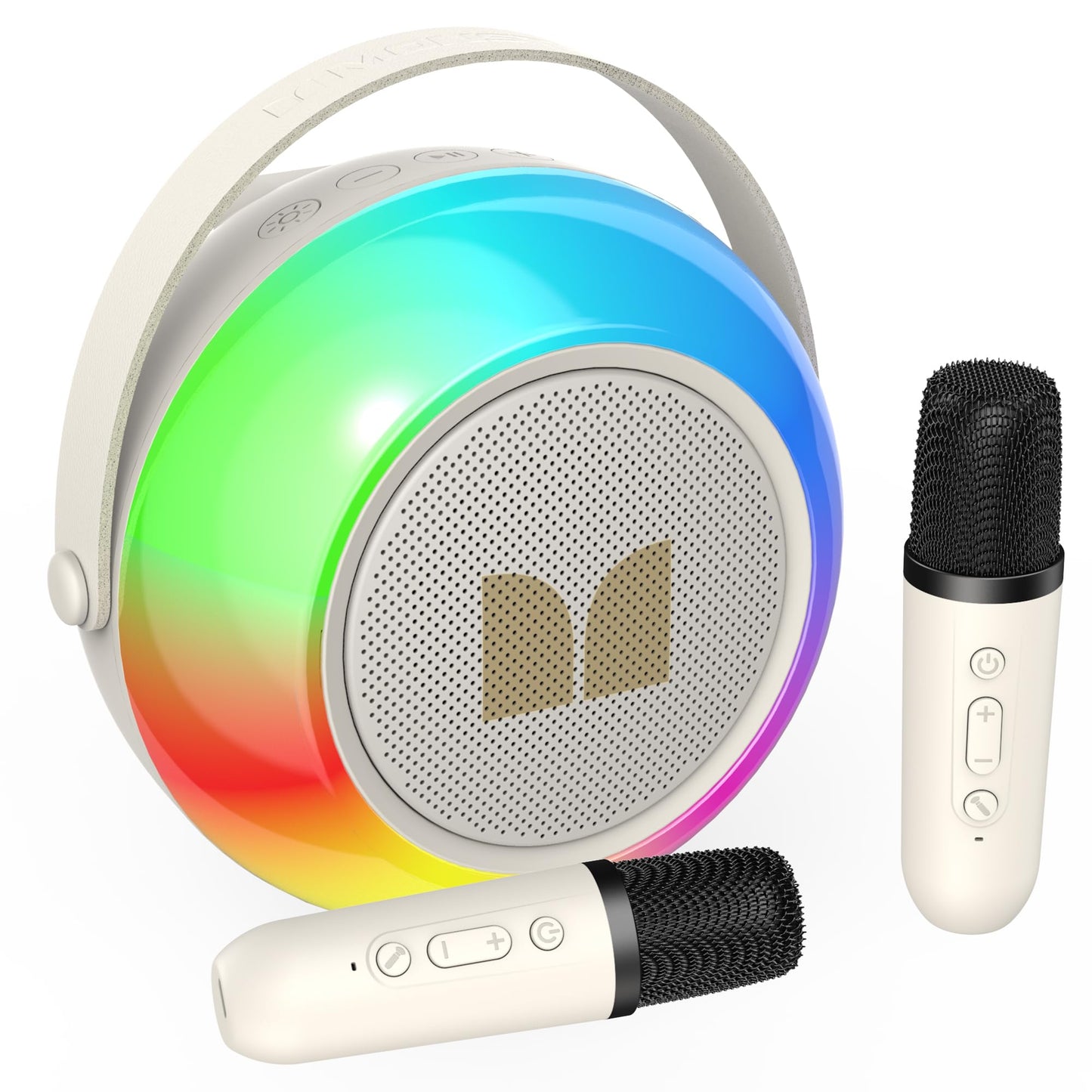 Monster Karaoke Machine for Kids Adults, Portable Bluetooth Speakers with 2 Wireless Microphones and Lights, Christmas Birthday Gifts Toys for Boys Girls 4, 5, 6, 7, 8, 9, 10, 12+ Toddler