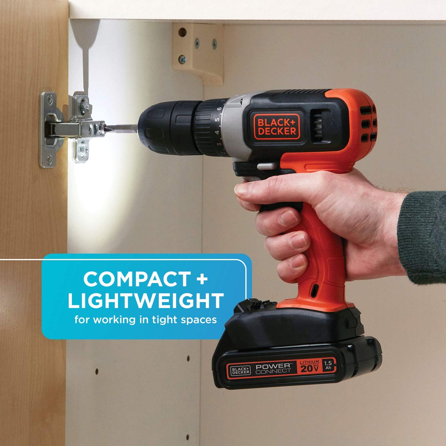 BLACK+DECKER 20V MAX* Cordless Drill, Cordless (BCD702C1)
