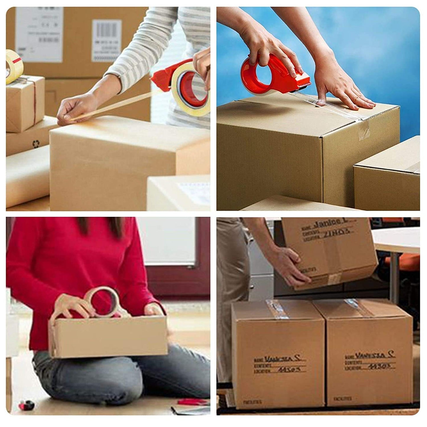 ADHES Packing Tape Packaging Tape Shipping Tape for Moving Boxes,1.88 Inch x 100 Yards x 2.7 Mil, 12 Rolls