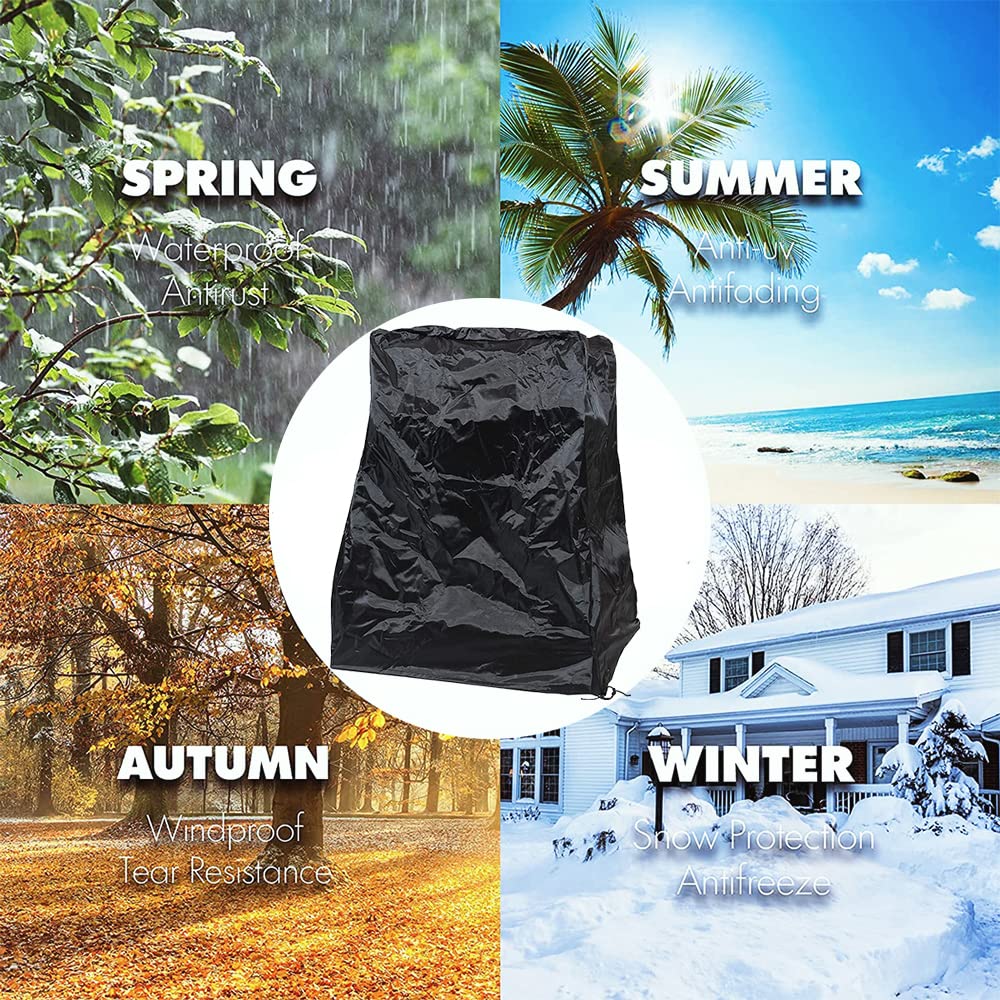Outdoor Patio Fireplace Cover UCARE Waterproof 420D Oxford Square Hexagon Pagoda Fire Pit Fireplace Dust Covers with Drawstring