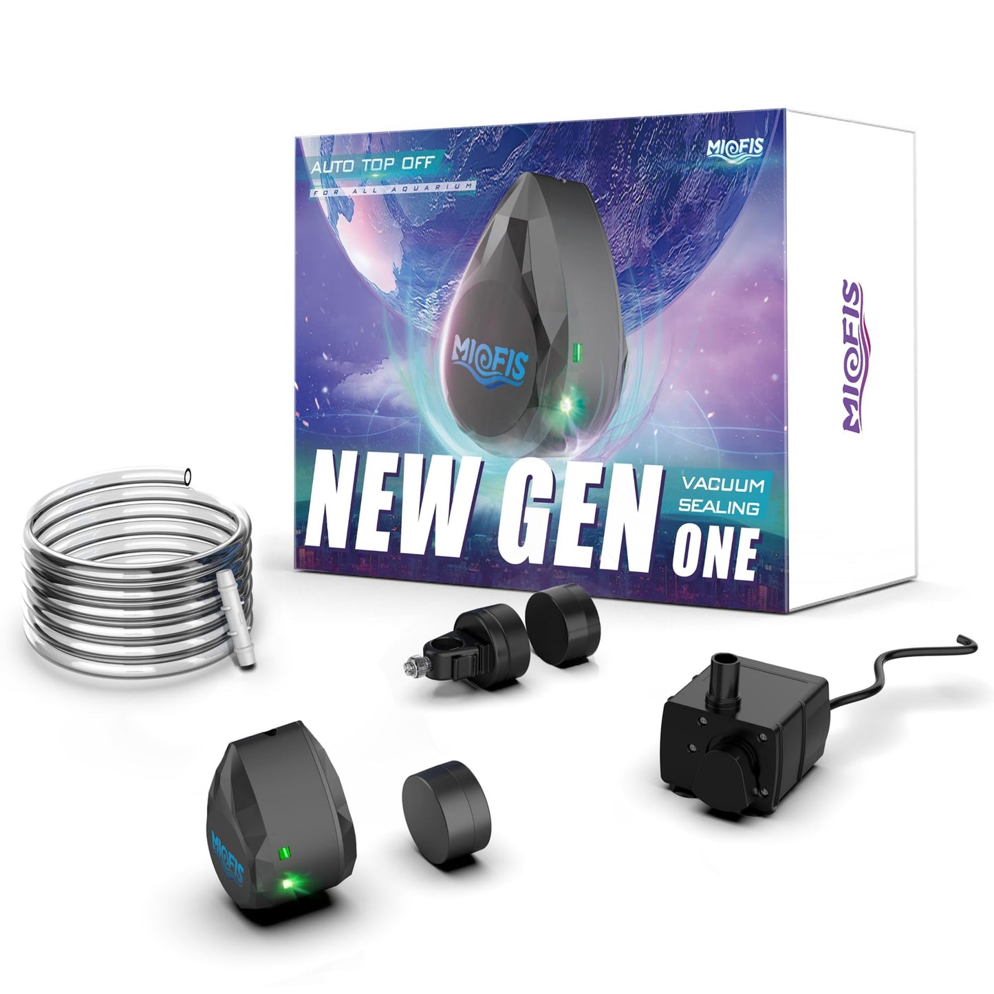 Miofis ATO Auto Top Off System for Saltwater Aquarium NewGen One Long Life Design with Dual Optical Sensor for Both Reef and Fresh Tanks (NG ONE)