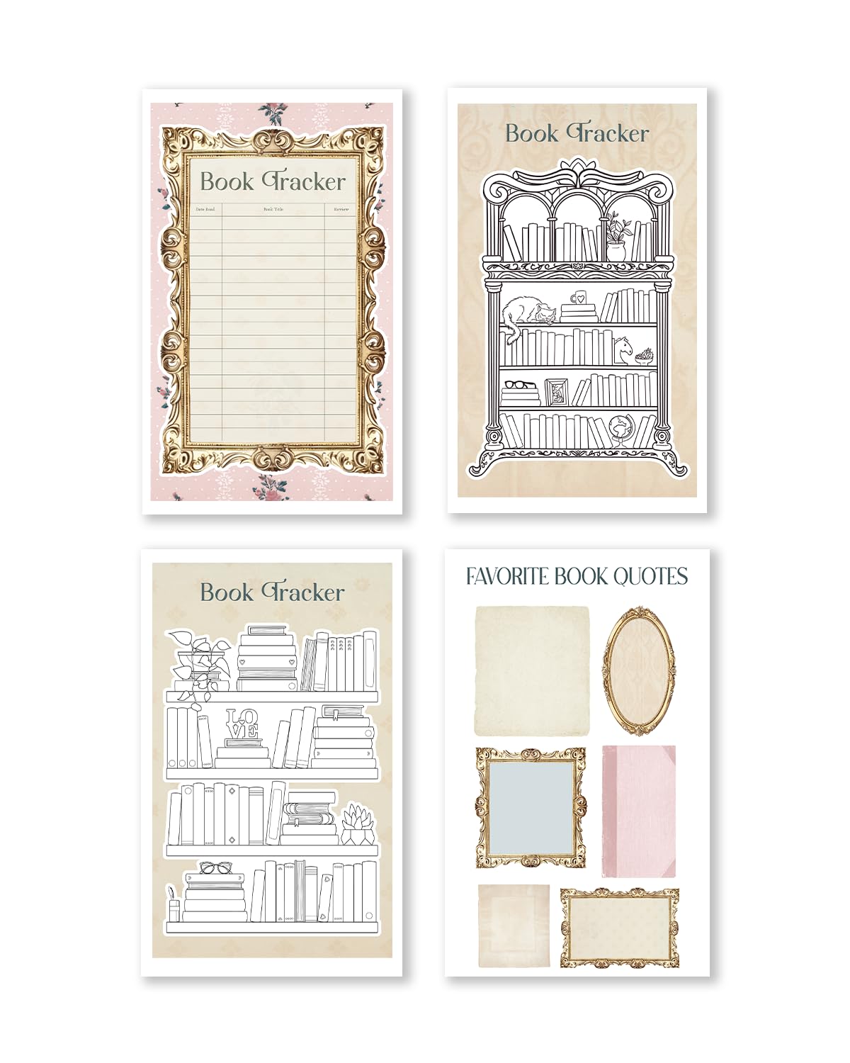 Rongrong Bookworm 5 Sticker Book for Planners, Calendars and Journals – Premium Quality Hand Drawn Perfect for Book Lovers – Scrapbook Accessories – 24 Pages