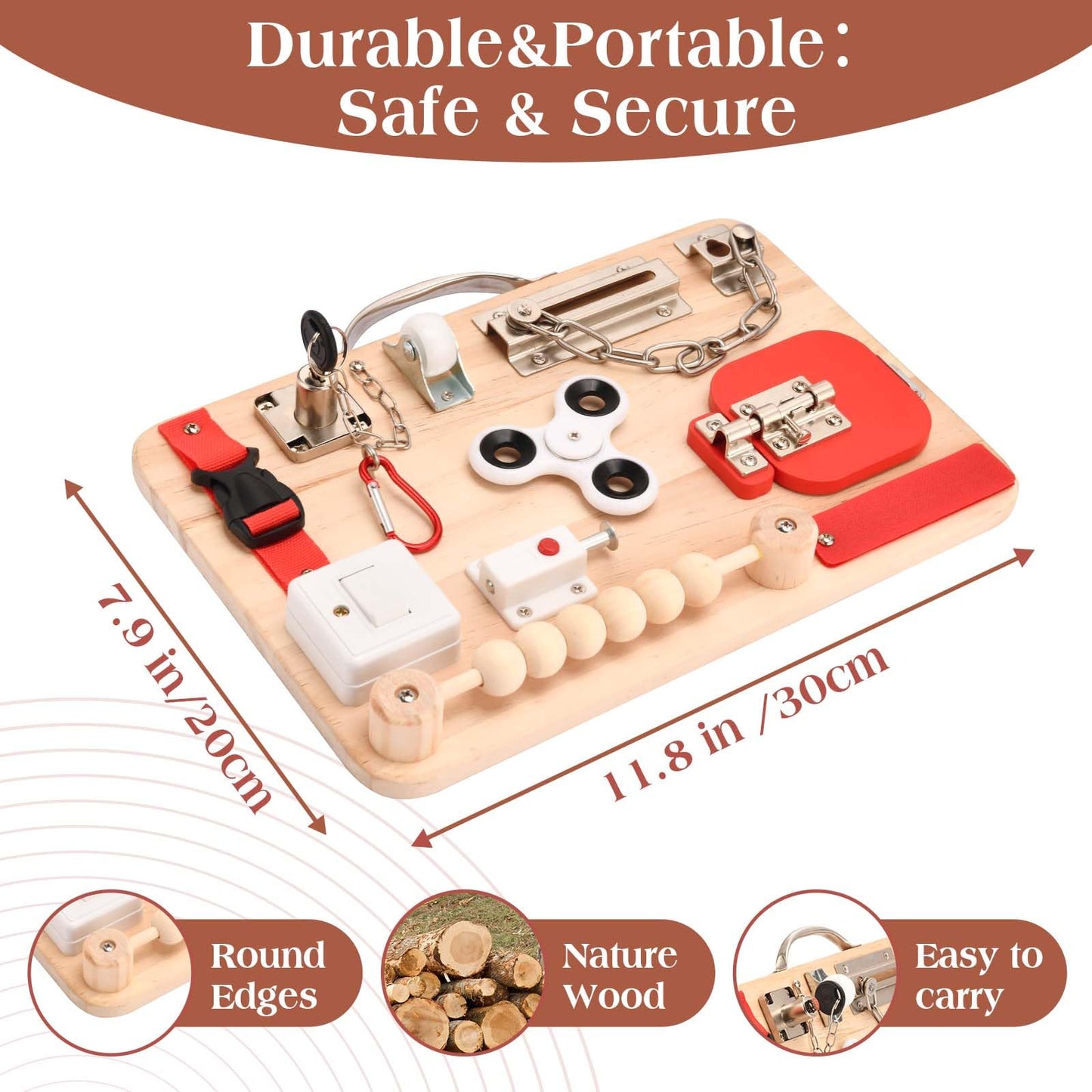 Dementia Activities for Seniors-Alzheimers Products for Elderly-Memory Games for Autism Adult-Dementia Gadgets-Fidget Board- ADHD Toys-Gift for Seniors-Anxiety Relief Items