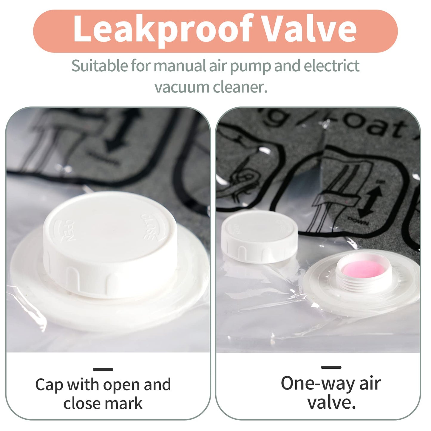 Meetall 6Pack Hanging Vacuum Storage Bag,Reusable Space Saver Compressed Bag with Hanger.3pcs in 26.3x35.4inch (67x90cm) and 3pcs in 26.3x43.3inch (67x110cm).Work with Any Vacuum Cleaner.