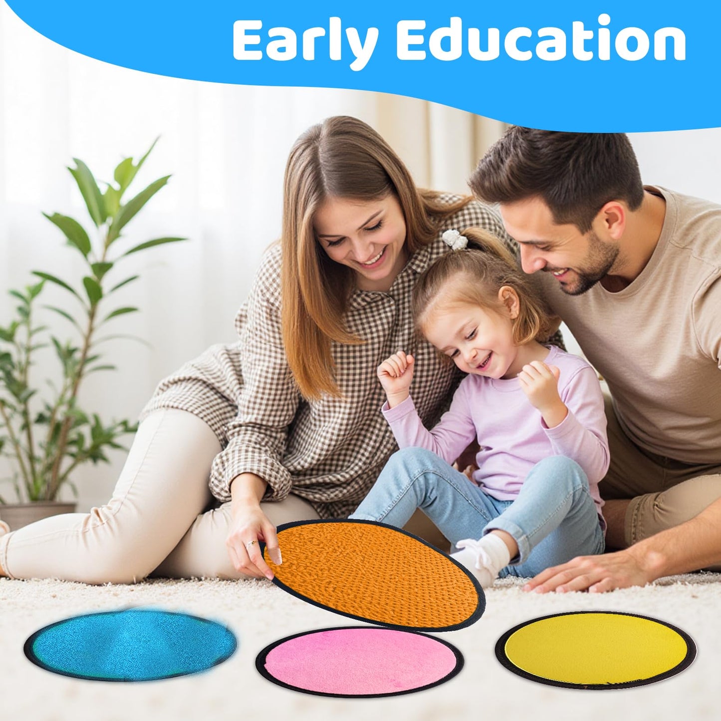 Sensory Mats for Autistic Children, 10 PCS Sensory Tiles for Kids, Sensory Wall for Toddlers, Sensory Toys for Autism Classroom, Special Education Sped Classroom Must Haves(Round)