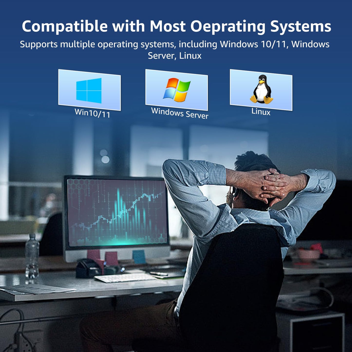 10G PCI-E Network Card with 10Gbps RJ45 Ports, Marvel AQC113 Controller, VIMIN 10Gb Ethernet Adapter Card Compatible with PCI Express X8, X16, Support Windows/Windows Server/Linux/VMware