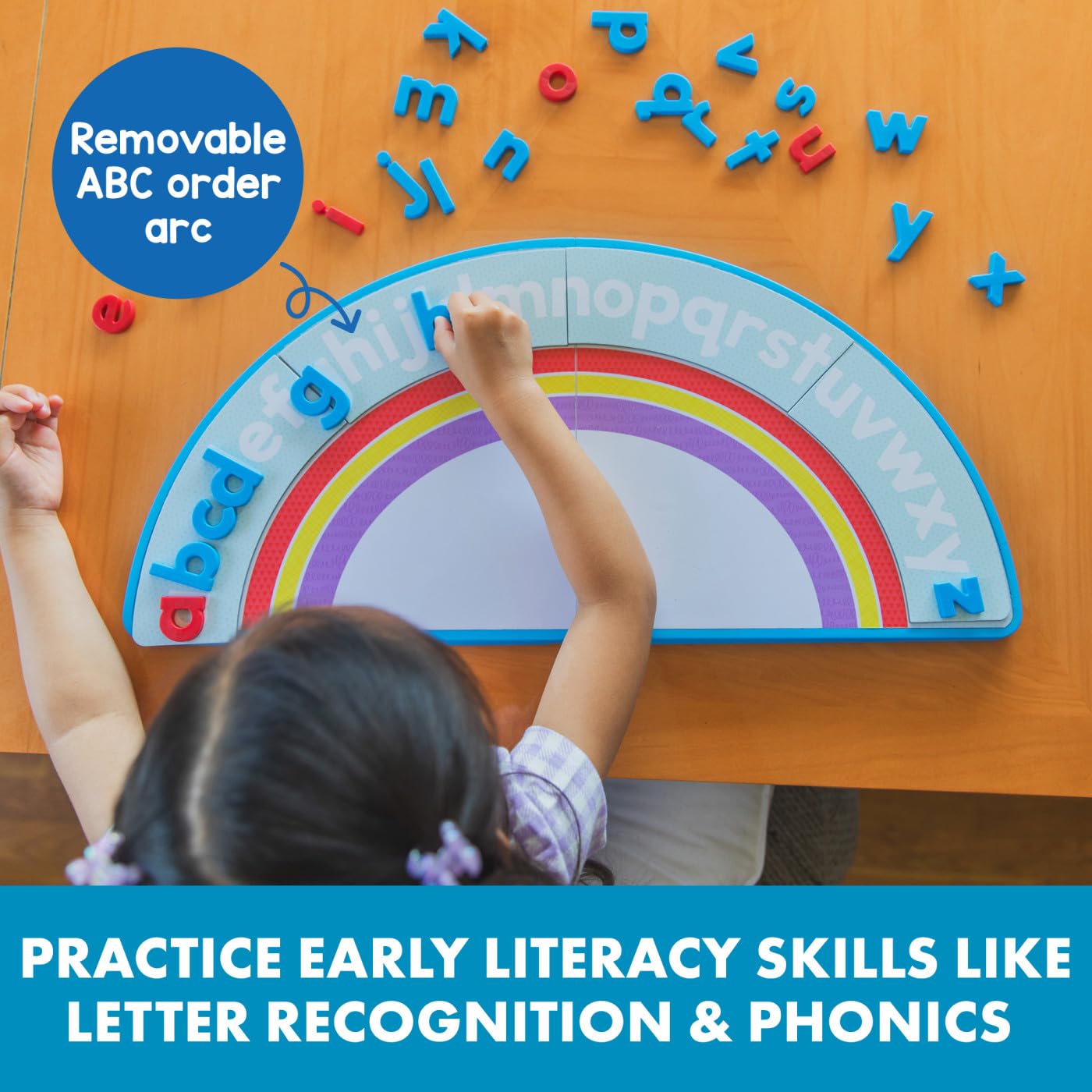 Educational Insights ABC Arc Mat AlphaMagnets® Set – Alphabet Magnets for Kids, Magnetic Spelling Set & Letter Learning Board, Classroom ABCs Activity for Kids Ages 3-5