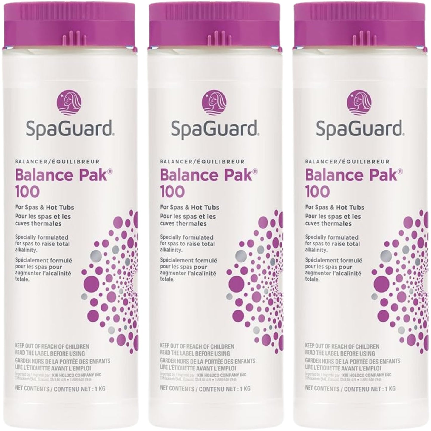 3 Pack | (3) Balance Pak 100 1kg | Alkalinity Increaser Combo Pack | Spa & Hot Tub Chemicals | with Free Balance Guide
