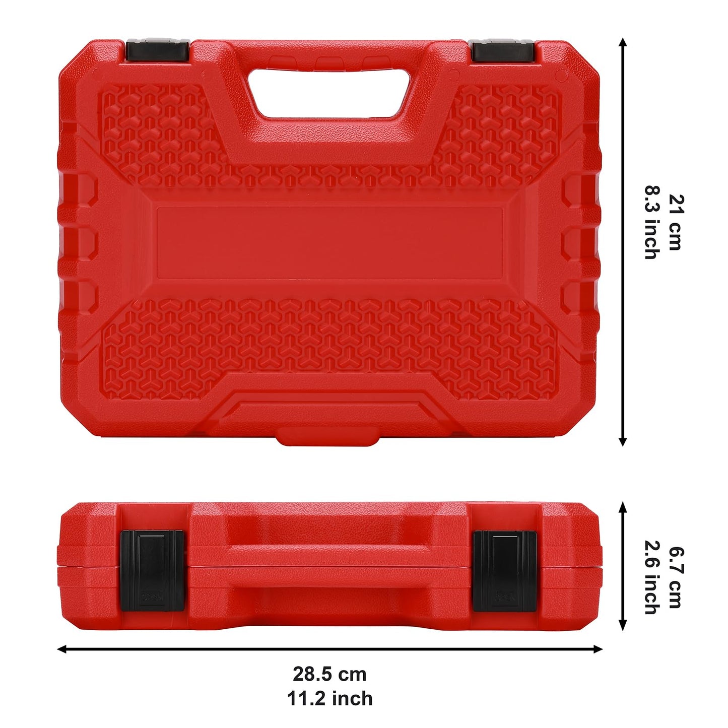 Mayouko 50PCS 1/4 Inch Drive Master Impact Socket Set,Metric/SAE,Deep/Shallow,6 Point,CR-V, 5/32 Inch - 9/16 Inch, 4mm - 15mm.
