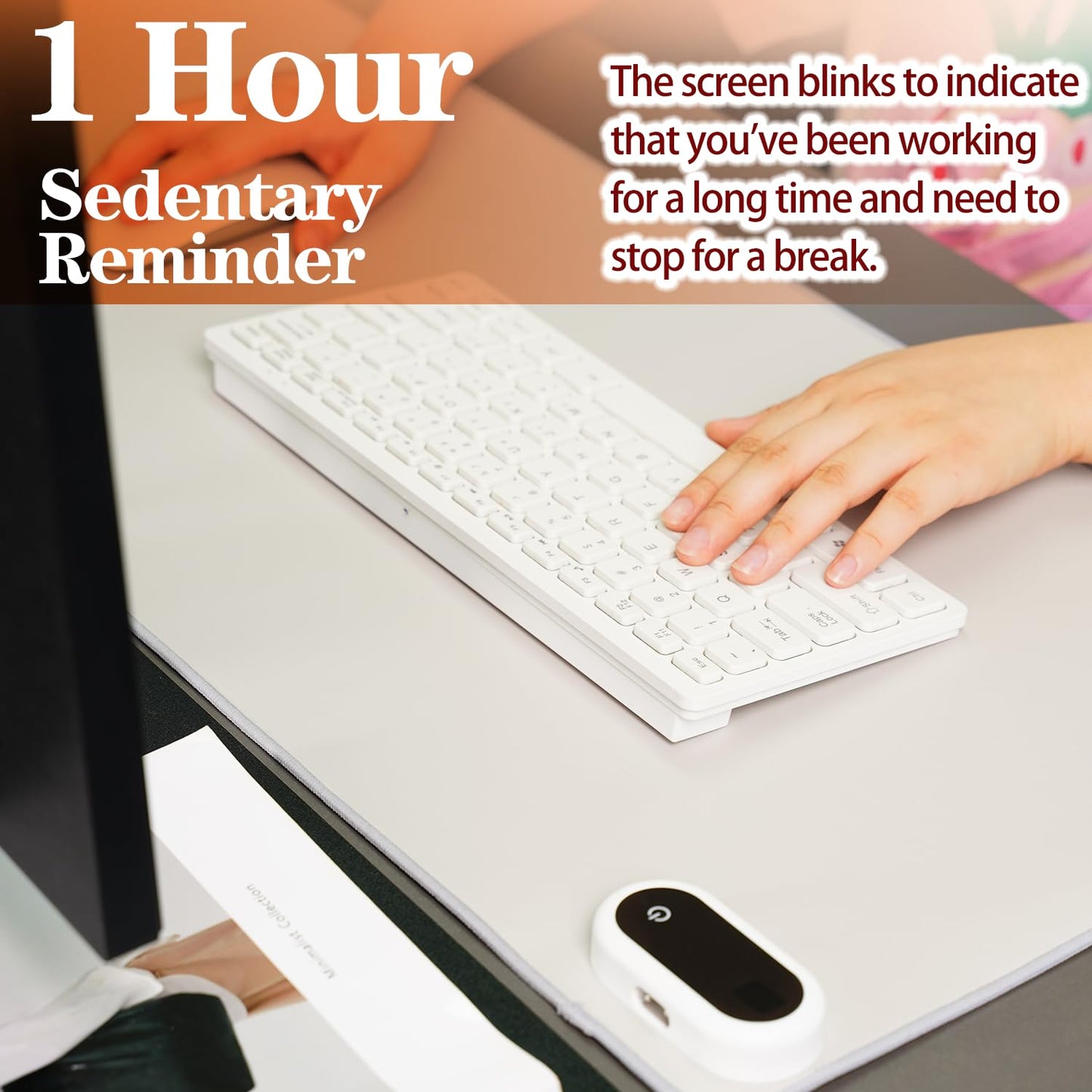 Office Heated Mouse Pad, 31.5" x 13" Heated Desk Pad Large Hand Warming Desk Pad, 5 When Temperature Adjustment for Home Office and Gaming (Black)