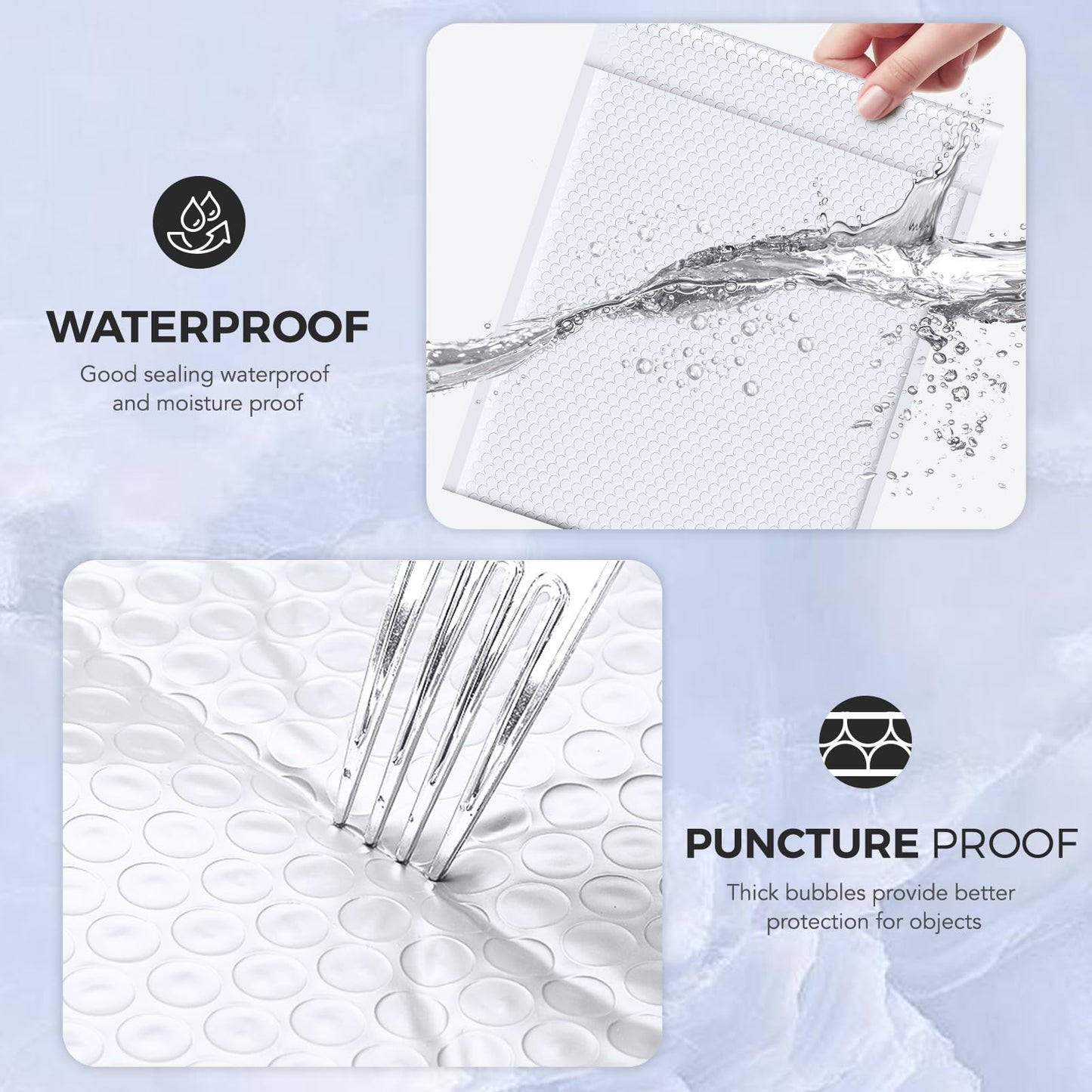 Metronic Bubble Mailers 12x15 Inch 40 Pack Large Bubble Mailer White Waterproof Padded Envelopes Opaque Cushioning Mailer for Shipping Clothes, Books,Jewelry Makeup Supplies