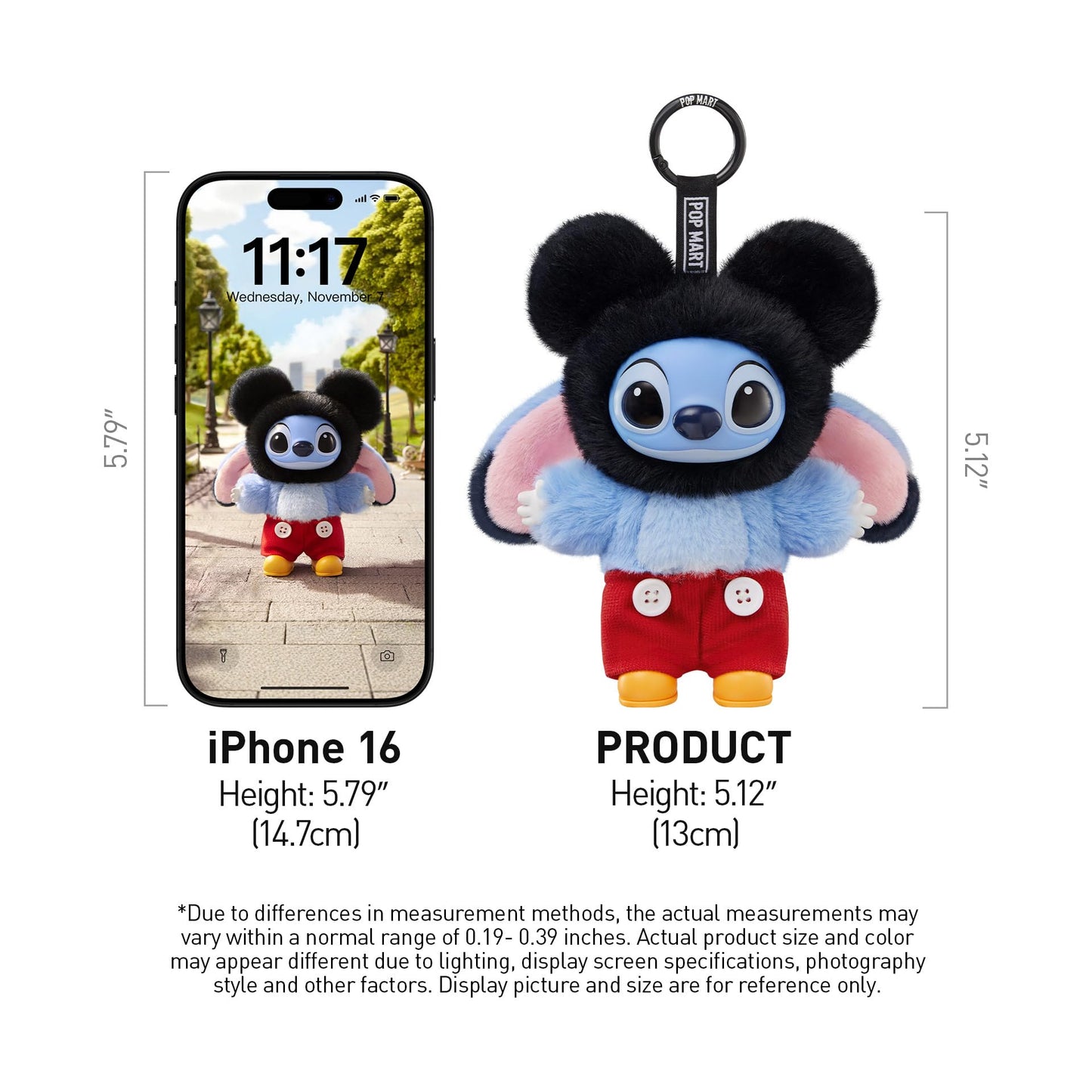 POP MART Stitch Adventure Series Vinyl Plush Pendant, Disney-Classic Blind Box Action Figures, Random Design Collectible Toys for Home Decor, Birthday Gifts for Girls Boys Women Men, Single Box