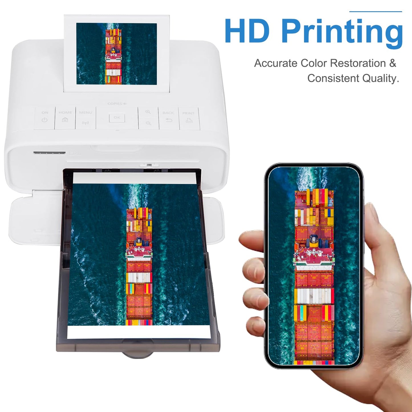 Compatible with Canon Selphy CP1500 3 Ink Cartridge & 108 Sheets 4x6 Photo Paper Set Refill,for Selphy CP1500 CP1200 CP1000 CP910 CP900,Water & Oxidation-Proof