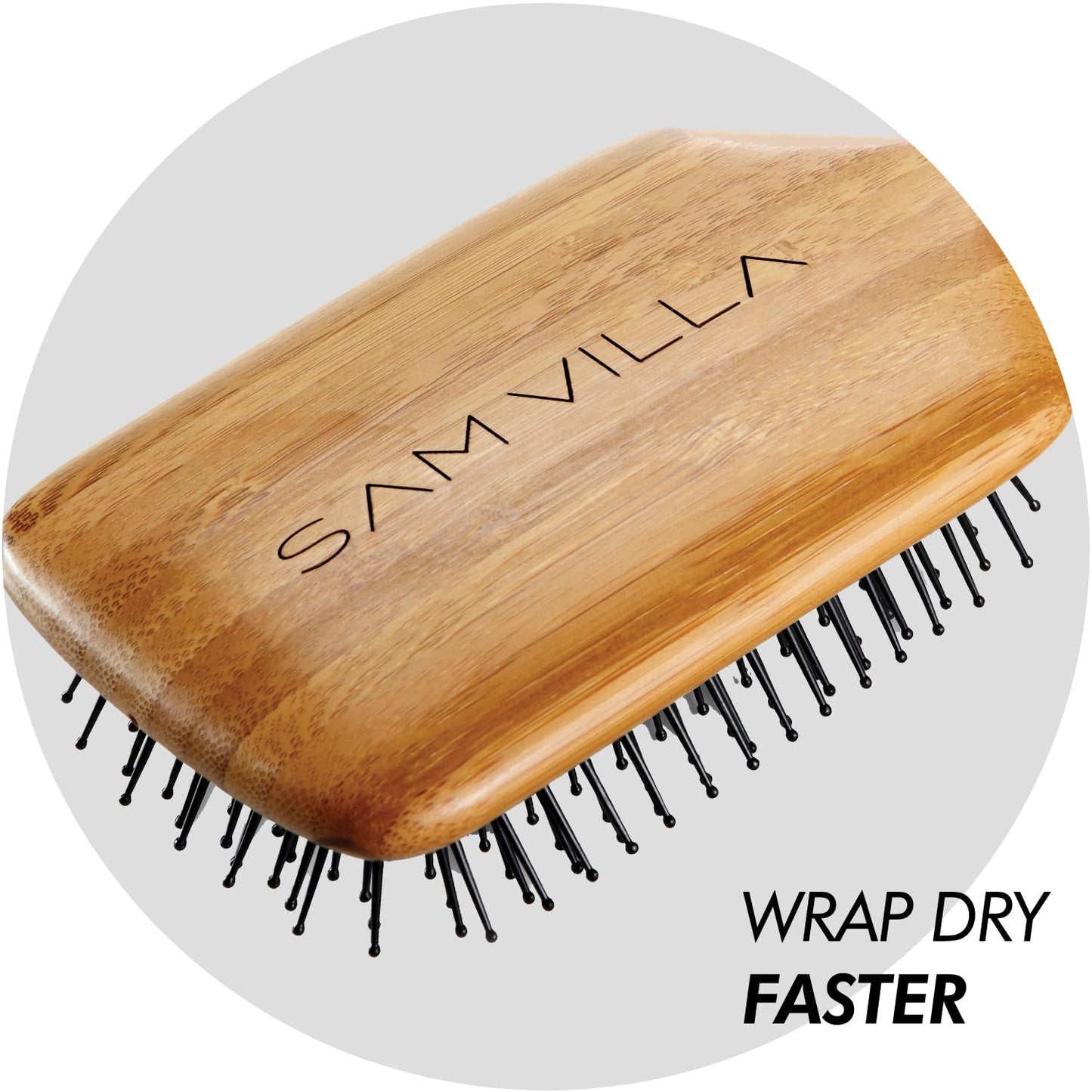 SAM VILLA Signature Series Bamboo Paddle Brush