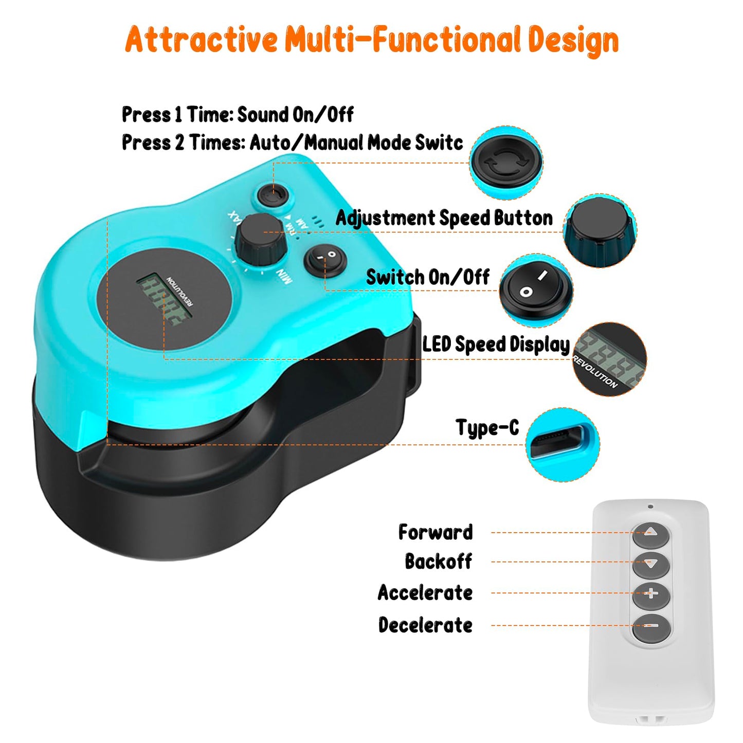 Homegroove Interactive Cat Toys for Indoor Cats, Auto/Remote Control DIY Cat Mouse Hunting Treadmill, Adjustable Speed Cat Chase Toy for Fitness, Playtime & Energy Release (Blue)