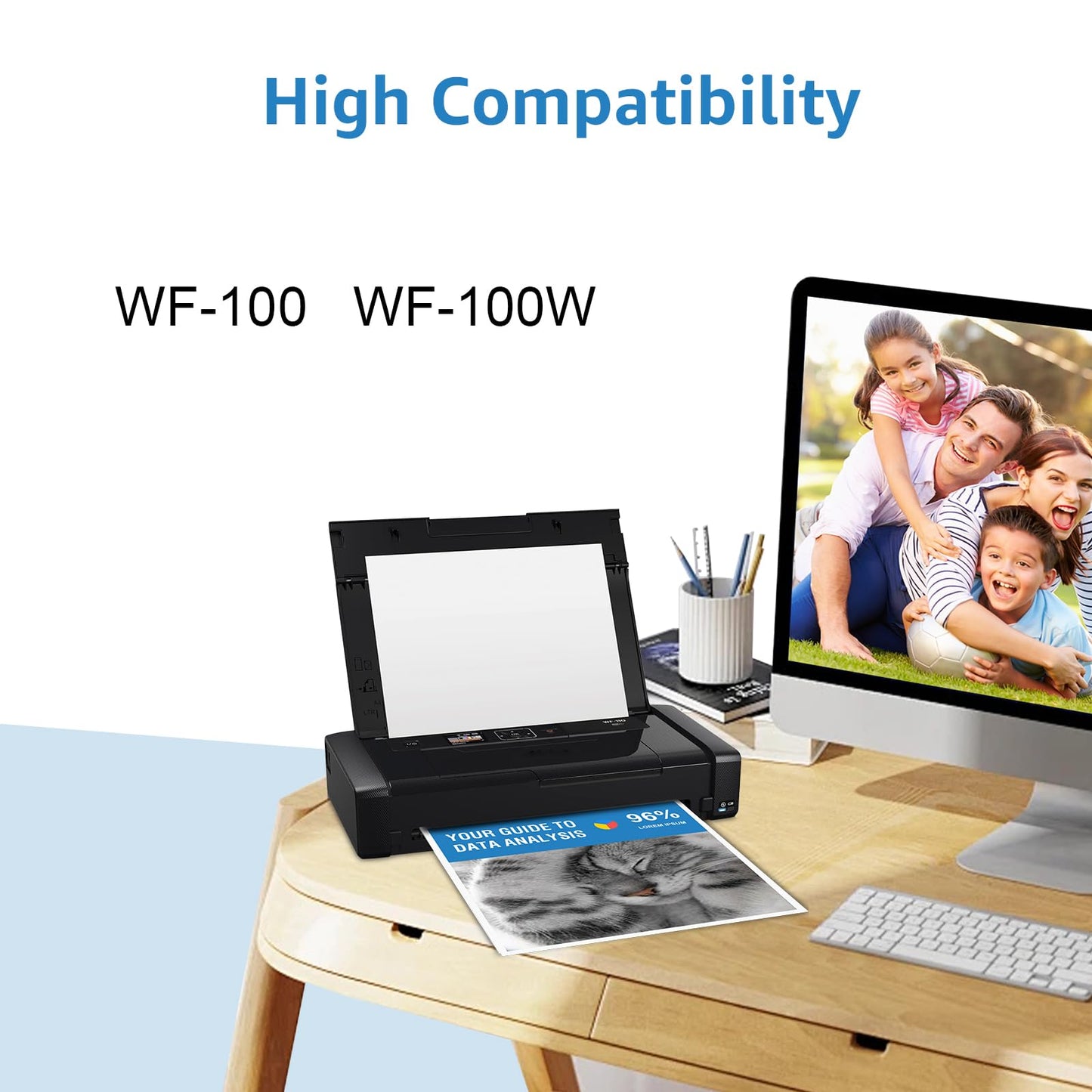 Yongairuink T2950 T295000 Maintenance Box Replacement for 2950 Work for Workforce WF-100 WF-110 WF-100W EC-C110 Wireless Mobile Inkjet Printers, C13T295000 PXMB5 Ink Waste Tank (8-Packs)