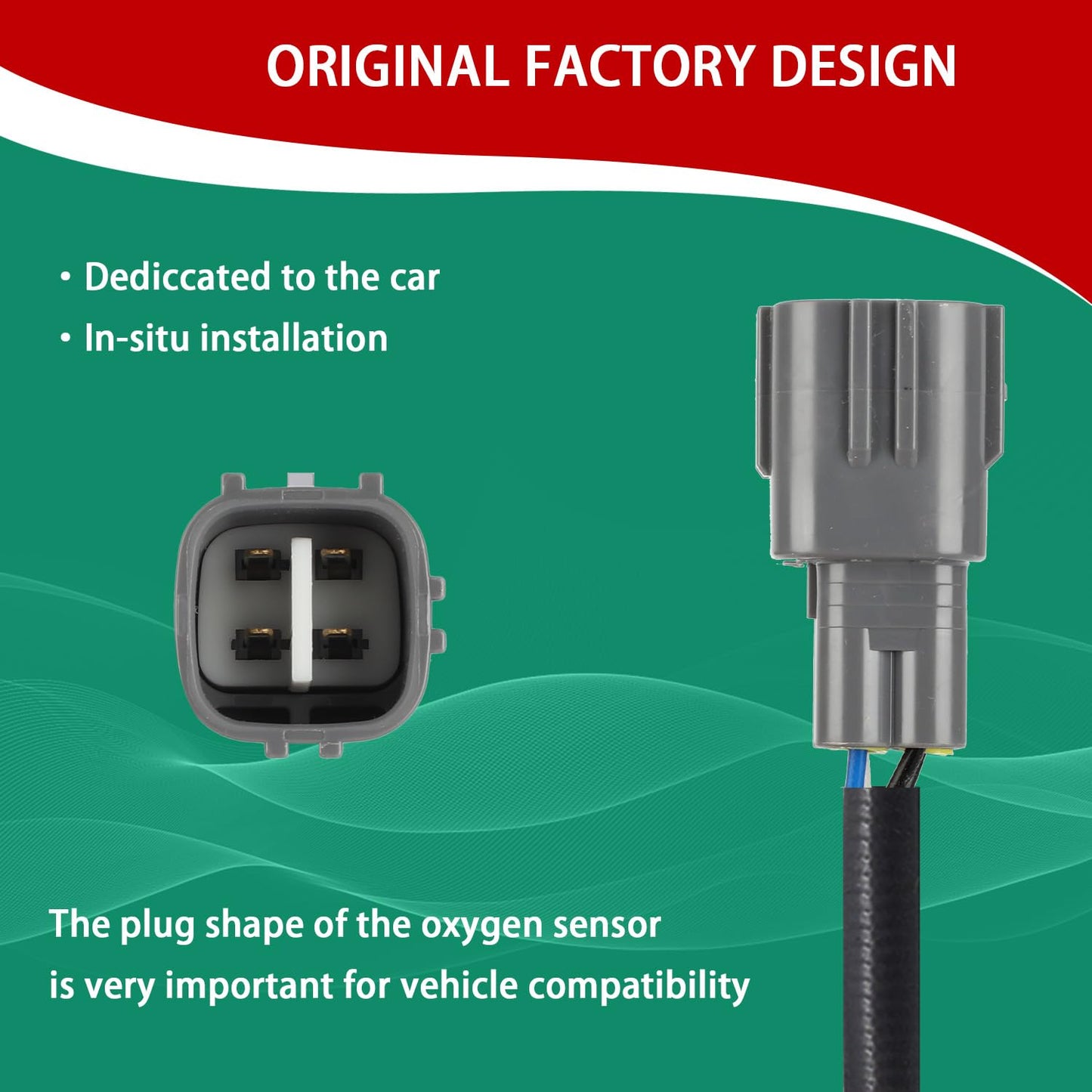 NECATUO 234-4622 Downstream O2 Oxygen Sensor (Set of 1) Heated Air Fuel Ratio Compatible with Toyota Camry Avalon Sienna 4Runner RAV4 Solara Matrix Lexus ES300 Pontiac Vibe for 250-24360