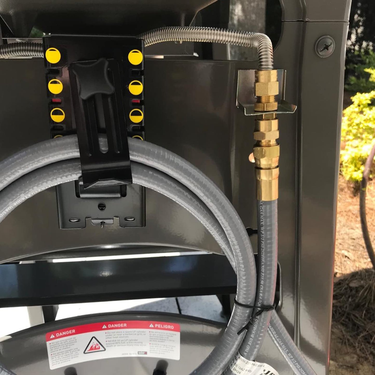 GASPRO 12FT 1/2" ID Natural Gas Hose, Low Pressure LPG Hose with Quick Connect, for Weber, Char-Broil, Pizza Oven, Patio Heater and More