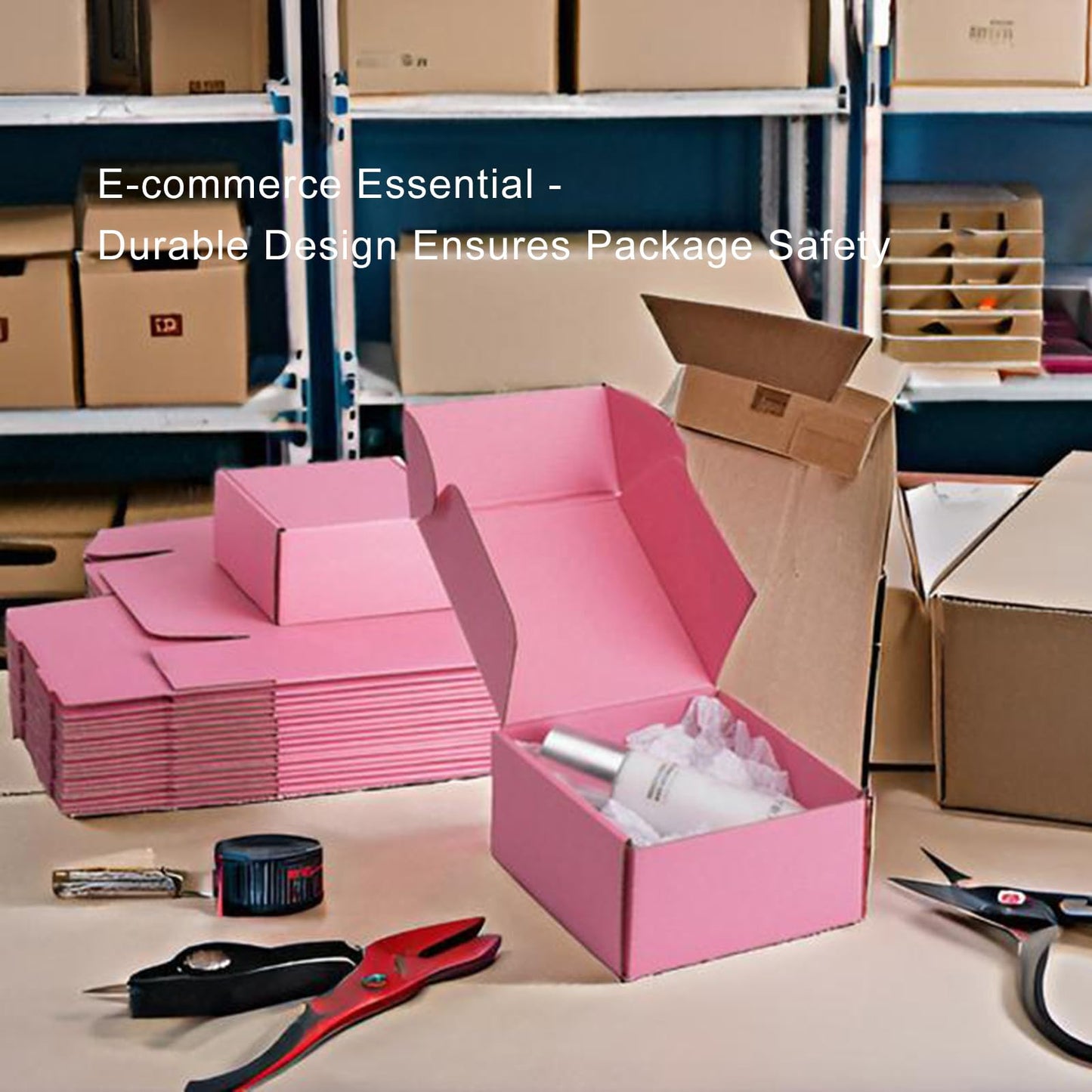 Yidomto 6x6x3 Pink Small Shipping Boxes - 25 Pack Corrugated Cardboard Mailer Boxes for Packaging, Mailing, Gift Giving | Sturdy, Recyclable, Perfect for Small Business Supplies, Ecommerce