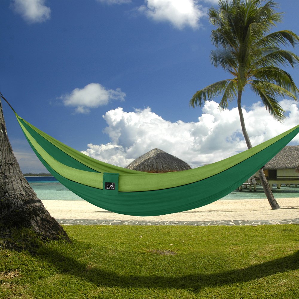 MalloMe Camping Hammock with Straps - Portable Outdoor Hammock for Adults, Kids - Double Hamac - 2 Person Hammocks - Tree Hamac Swing with Accessories - Hamock Tent for Travel - Hammocks for Outside