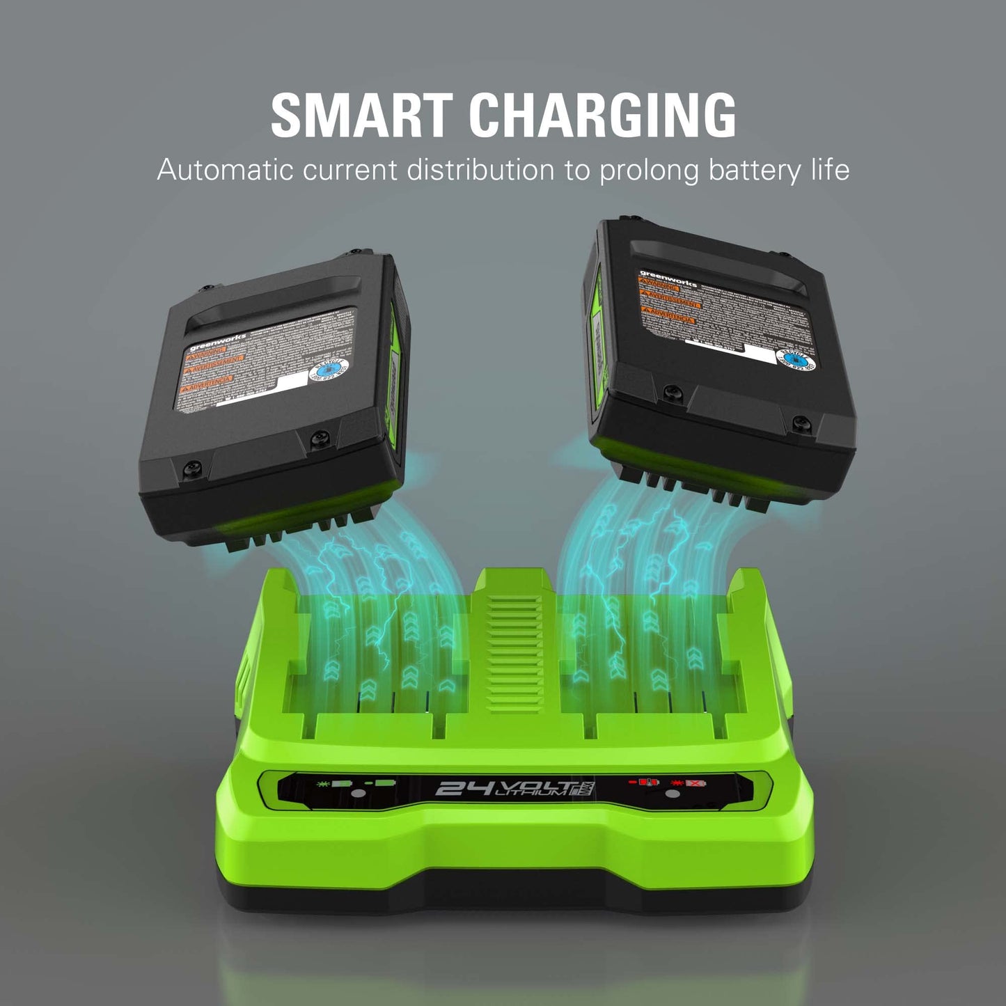 Greenworks 24V Dual Port Battery Charger (Genuine Greenworks Charger)