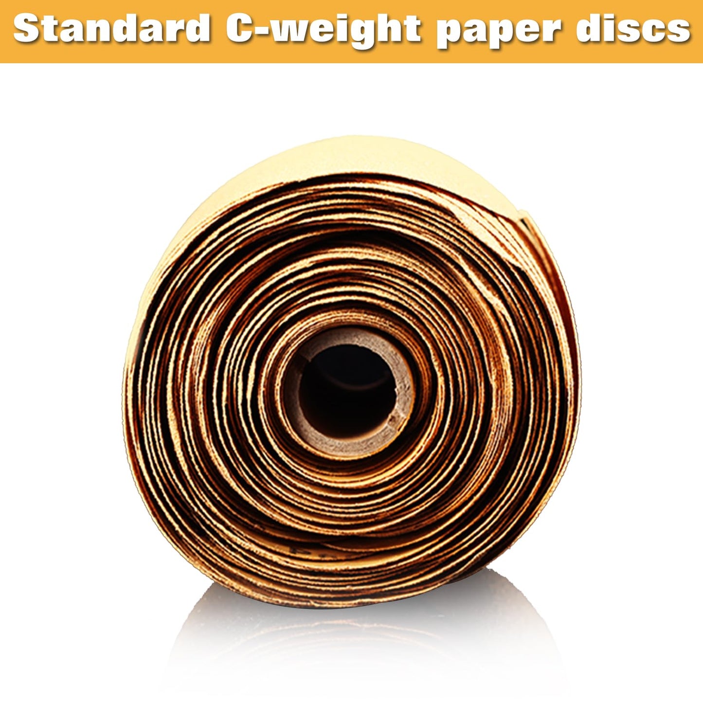 SPEEDWOX 100 Pcs 80 Grit Sandpaper Roll 6 inch Round Sanding Discs Adhesive Back PSA Sticky Back No Hole Stick and Sand Sandpaper for Wood, Auto Body Repair, Marine, Paint, Metal and Plastics
