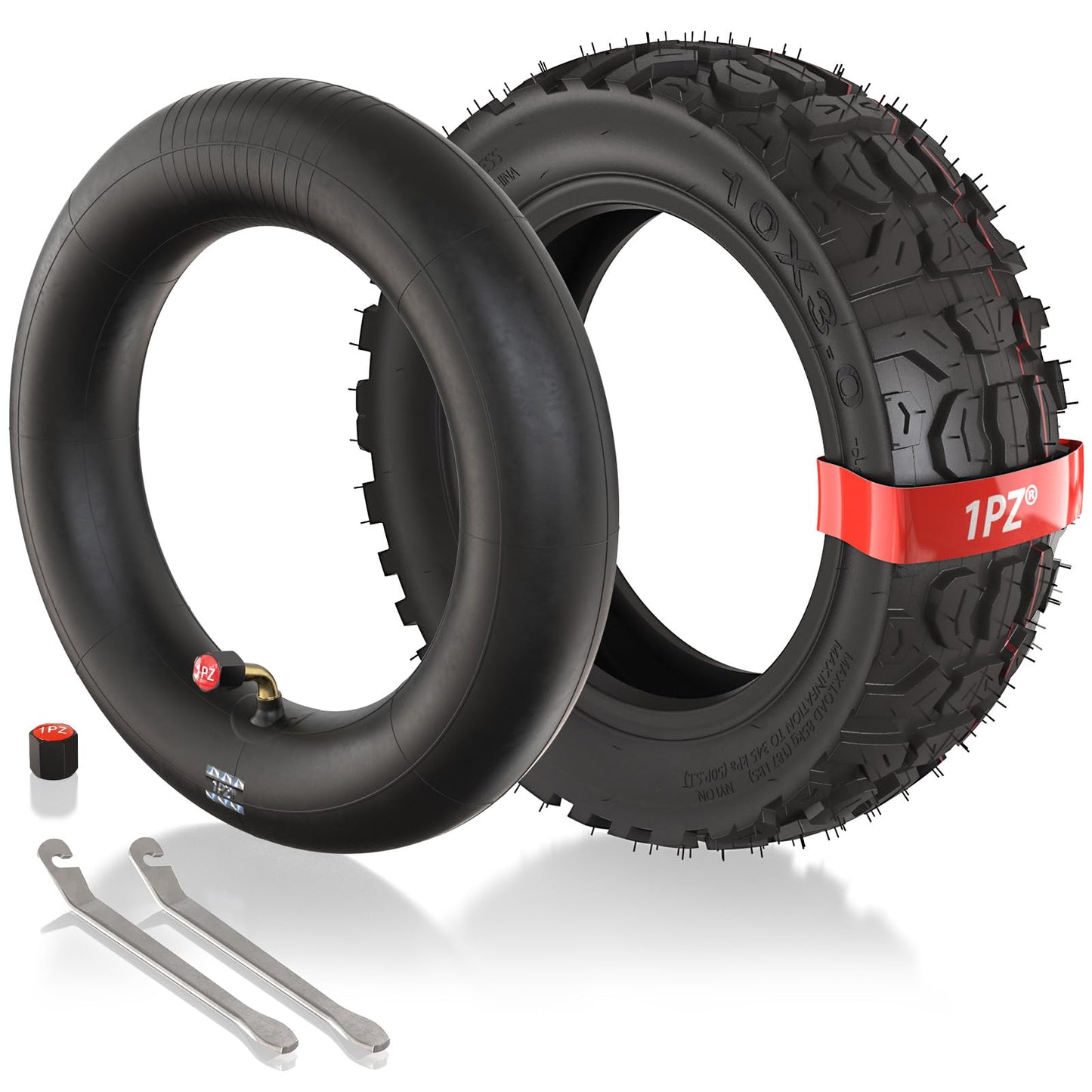 1PZ ESD-TA1 10 Inch Inner Tube and Tire 10x3.0 Off Road City Road Tire Inner Tube set Replacement for Electric Scooter