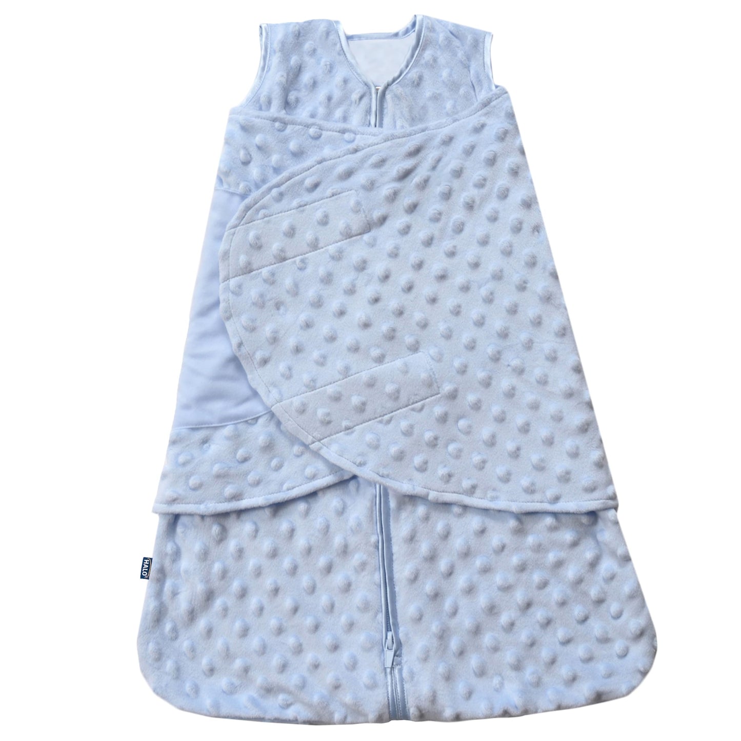 HALO 100% Cotton Sleepsack Swaddle, 3-Way Adjustable Wearable Blanket, TOG 1.5, Clouds, Small, 3-6 Months
