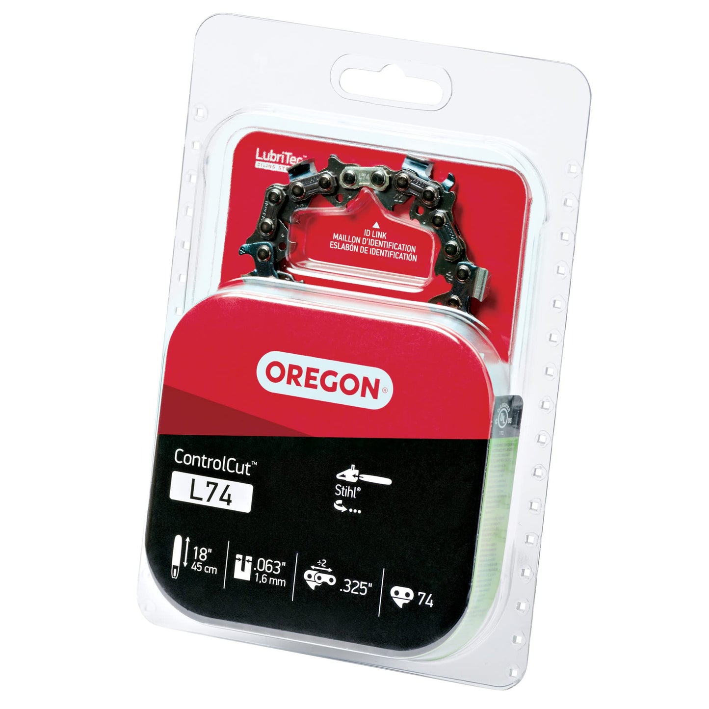 Oregon ControlCut Saw Chain 18 in. 0.063 Gauge 0.325 in. Pitch Chainsaw Chain, 74 Drive Links